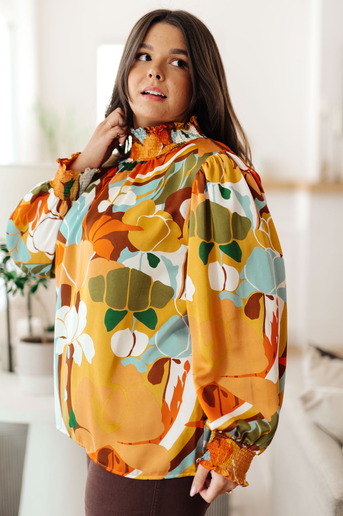 All Together Now Mock Neck Blouse - 9/2/2025