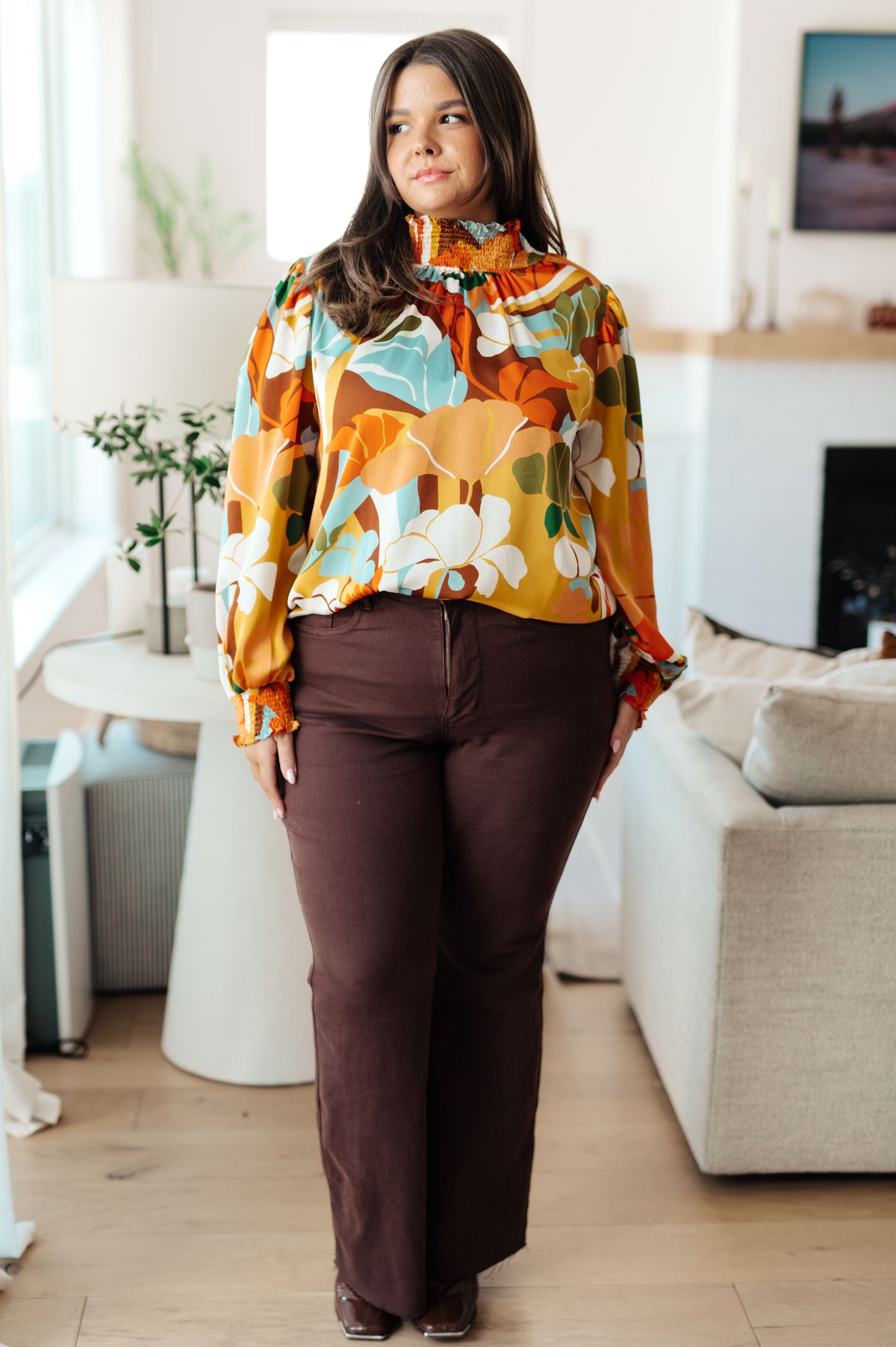 All Together Now Mock Neck Blouse - 9/2/2025