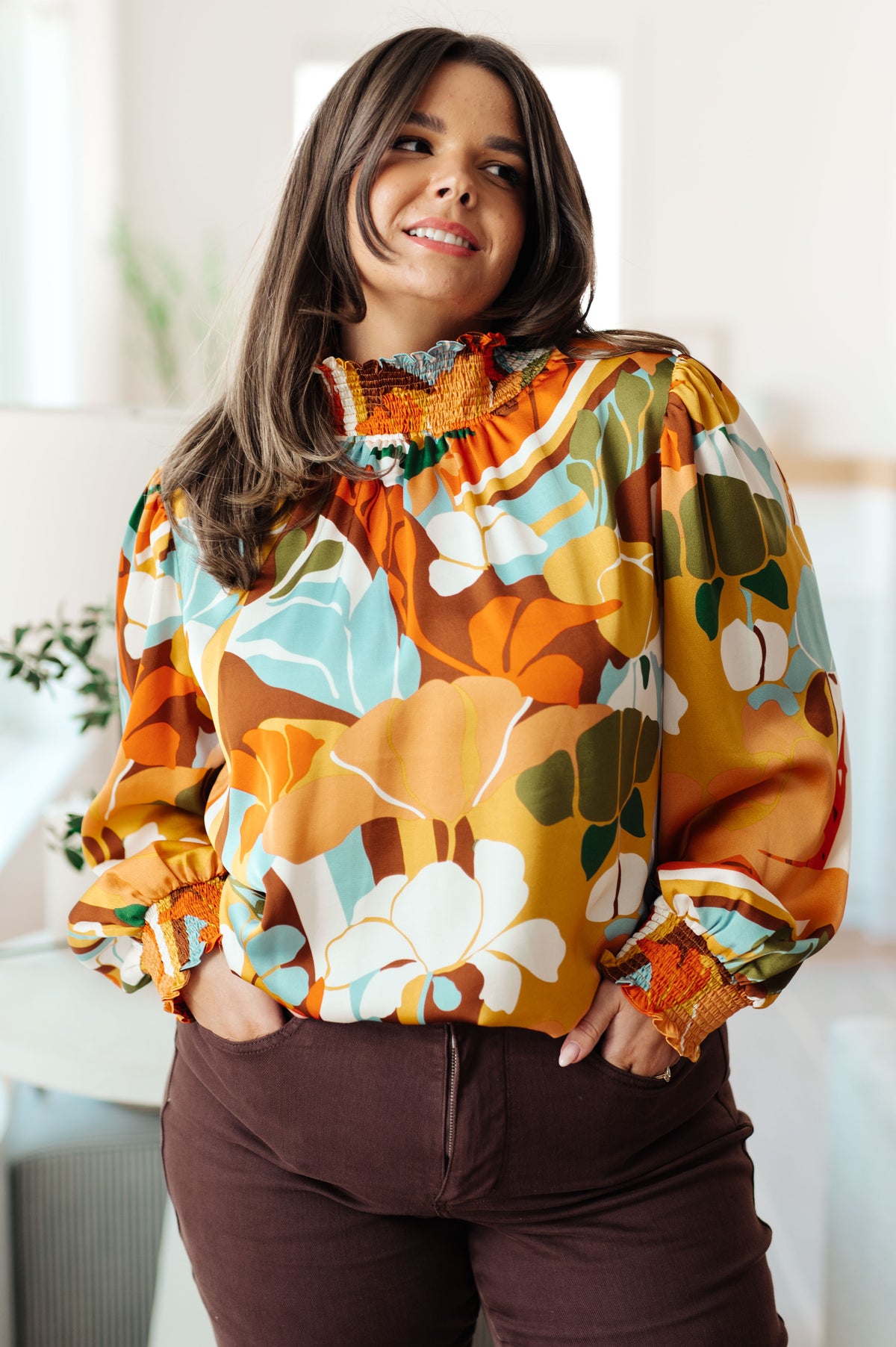 All Together Now Mock Neck Blouse - 9/2/2025