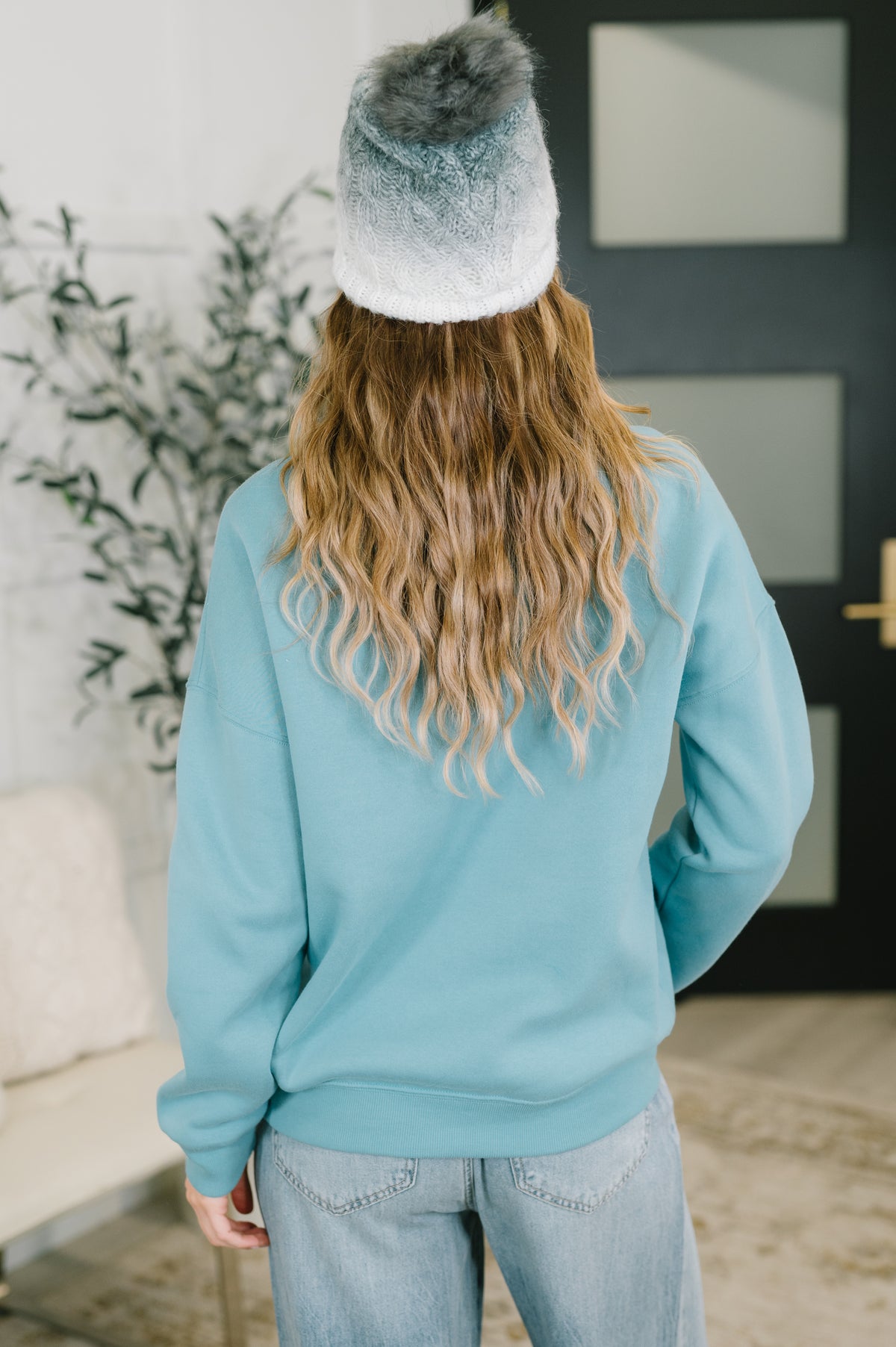 Always True Drop Shoulder Pullover in Dusty Teal - 10/20/2026