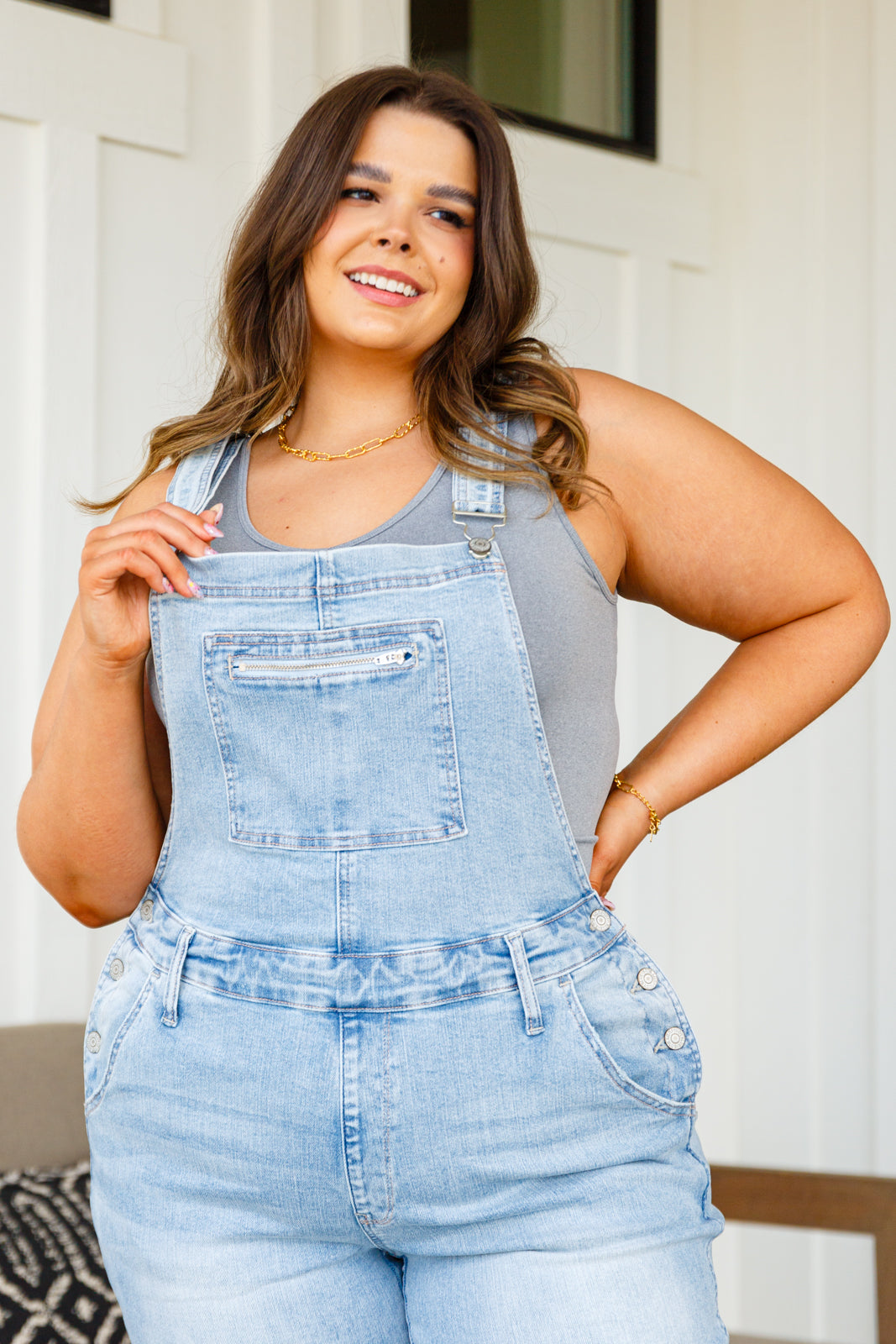 Annabelle Distressed Straight Leg Overalls - 5/30/2023