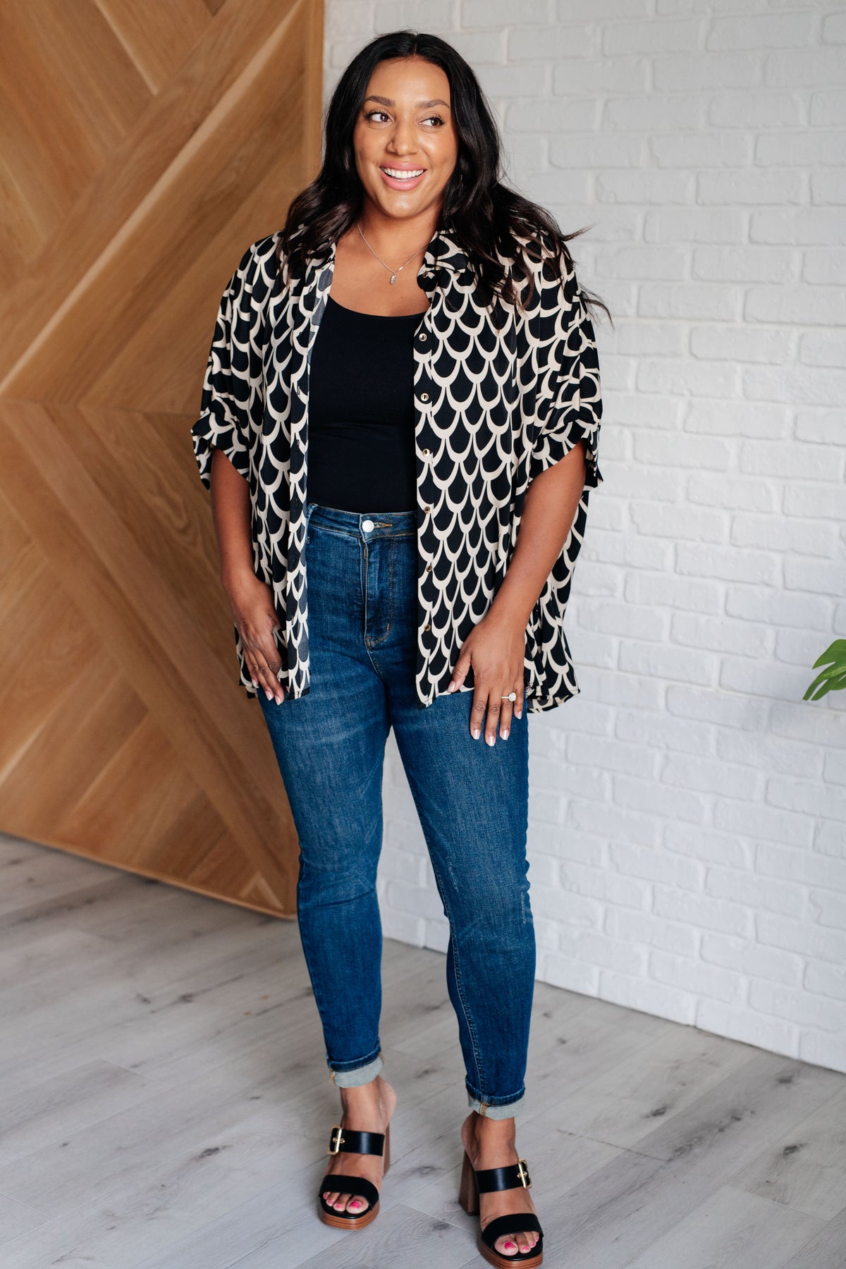 Art Deco Button Up Blouse - 1/22/2026