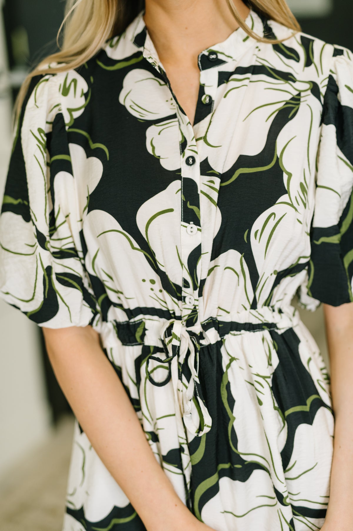 Art Show Puff Sleeve Midi Dress - 2/13/2026