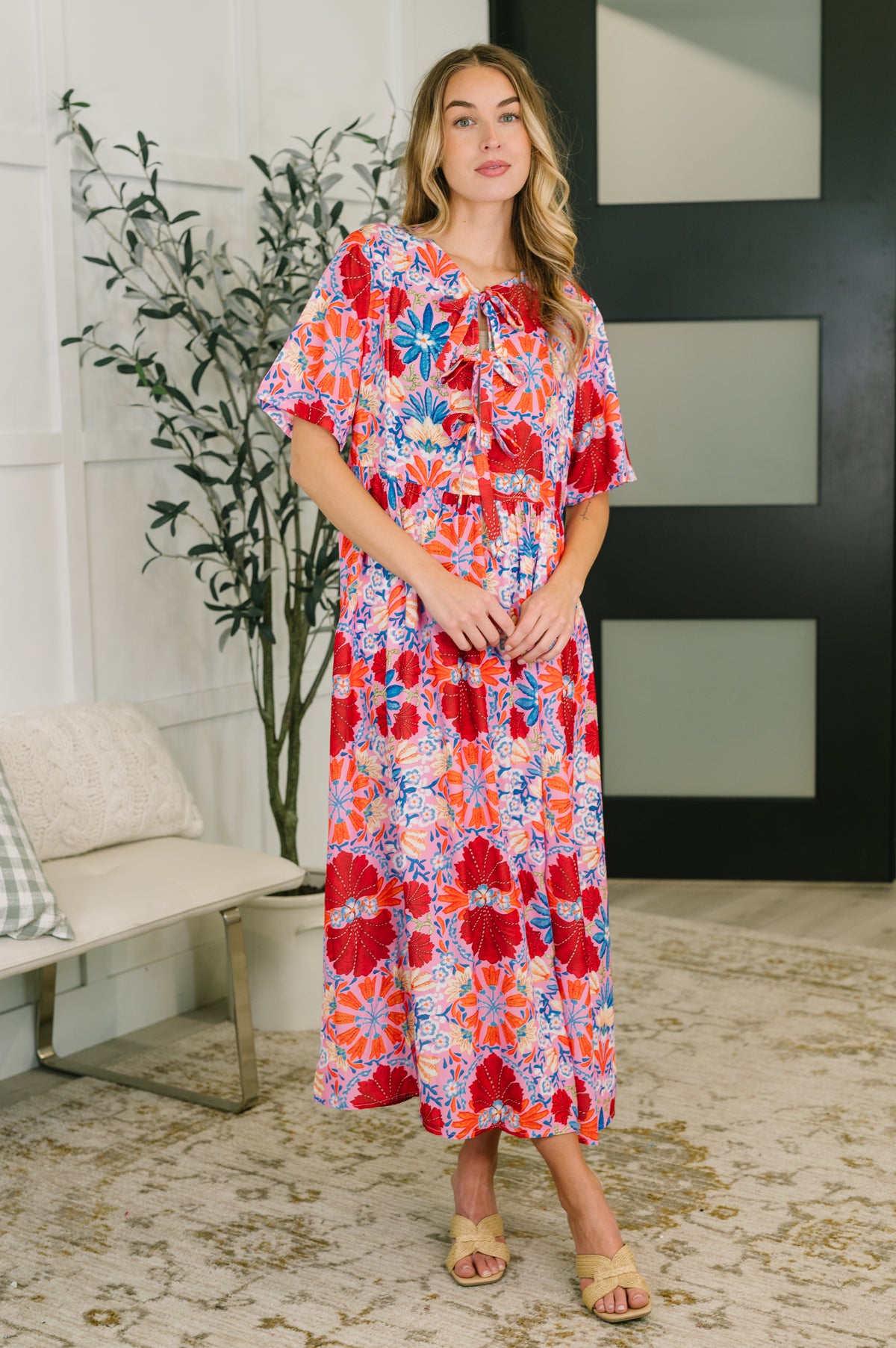 Art of Loving Bow Detail Floral Dress - 4/24/2026 NEW