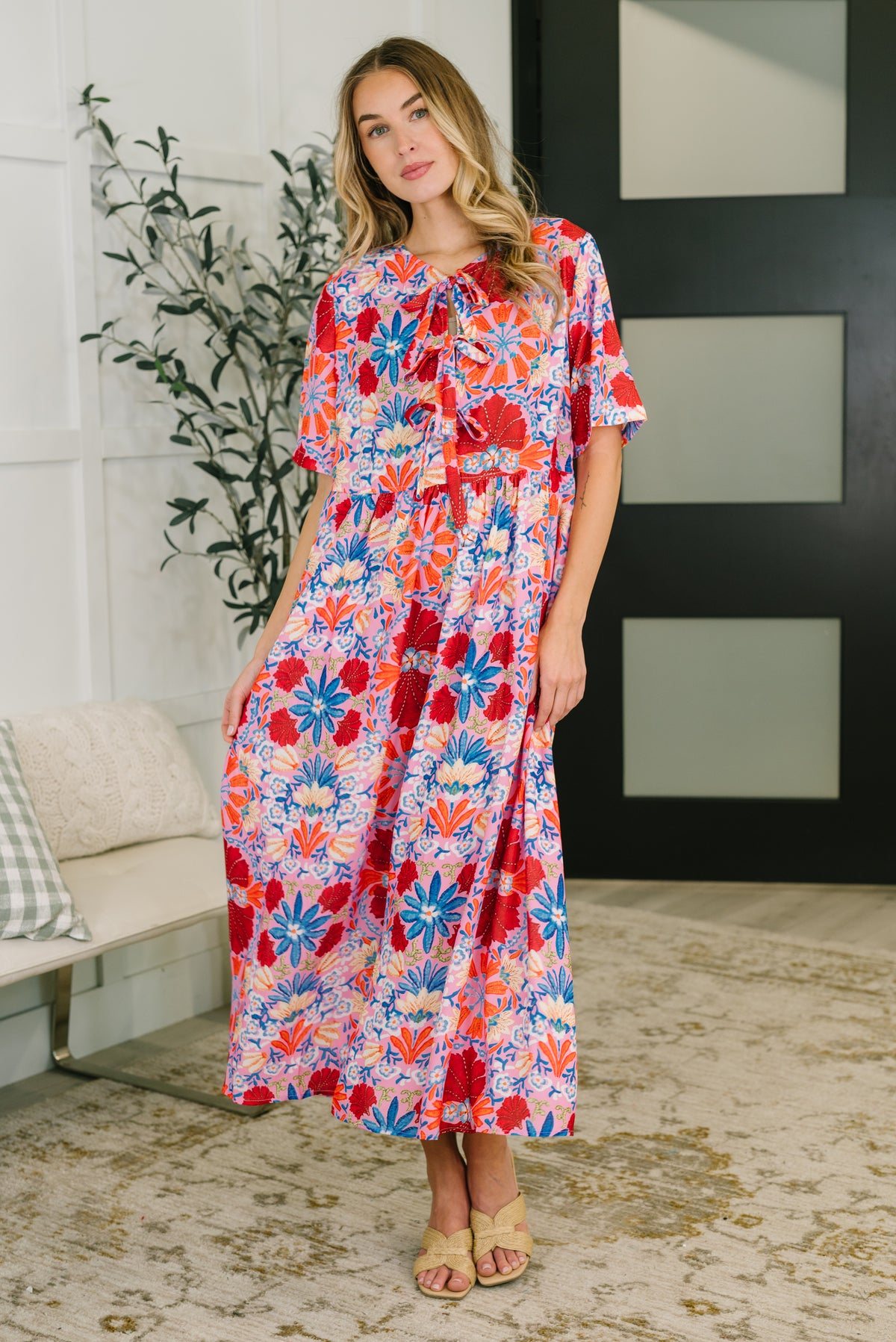 Art of Loving Bow Detail Floral Dress - 4/24/2026 NEW