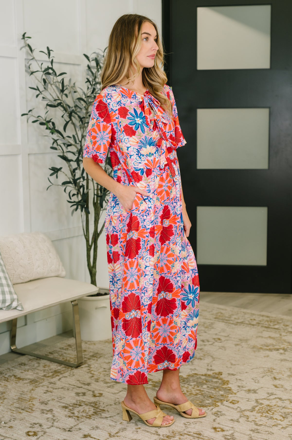 Art of Loving Bow Detail Floral Dress - 4/24/2026 NEW