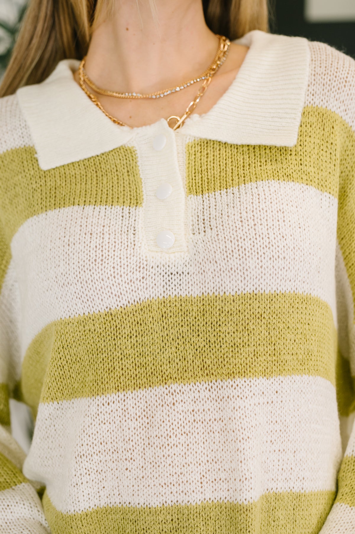 As Long As You're Mine Loose Knit Collared Top - 12/16/2025