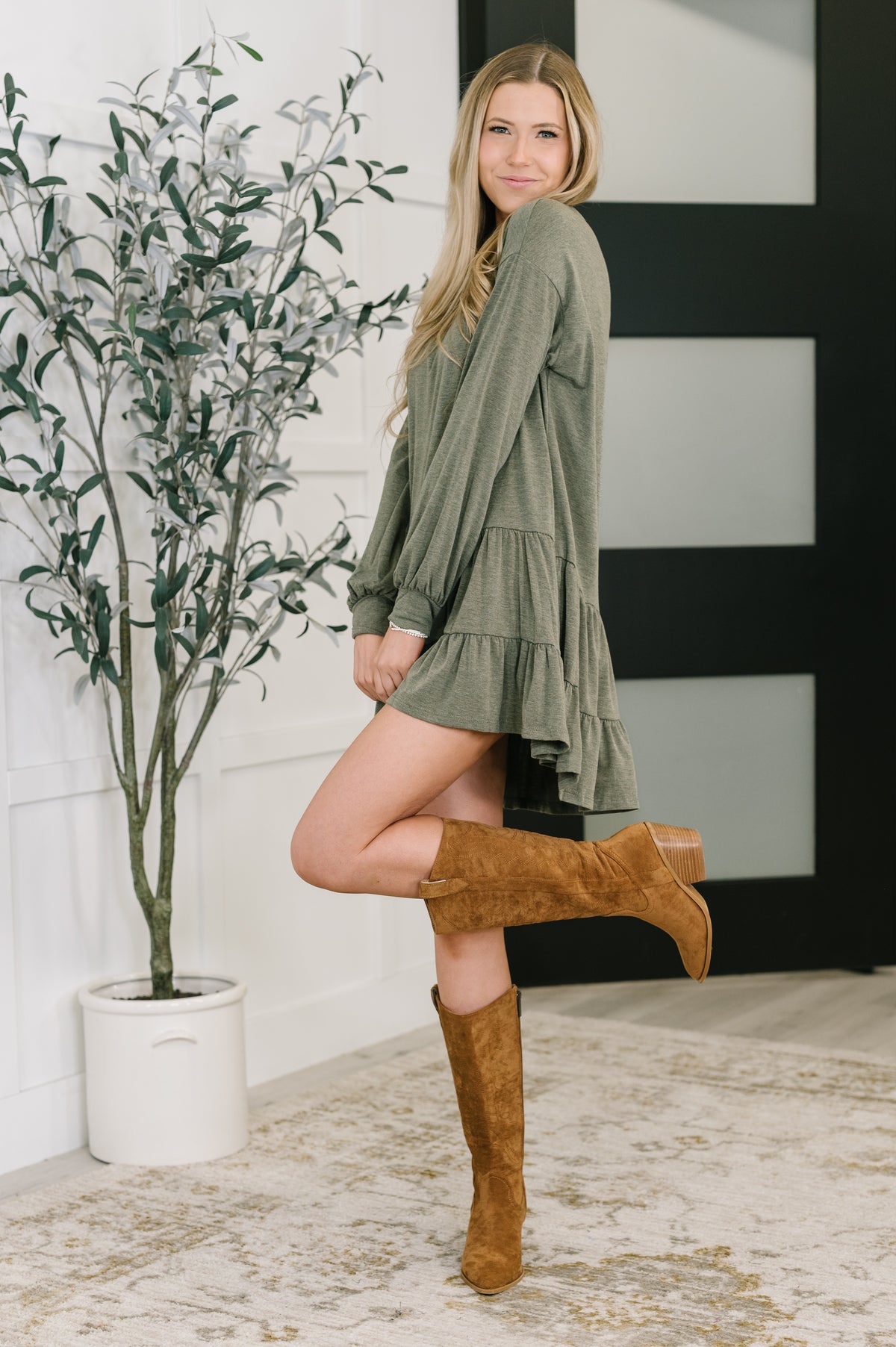 Autumn Breeze Long Sleeve Knit Dress - 10/28/2025