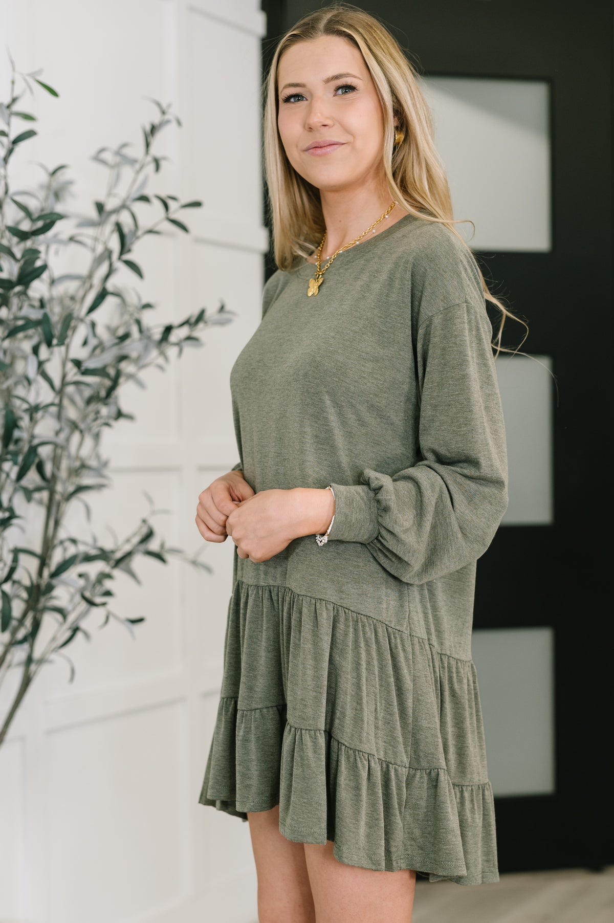 Autumn Breeze Long Sleeve Knit Dress - 10/28/2025