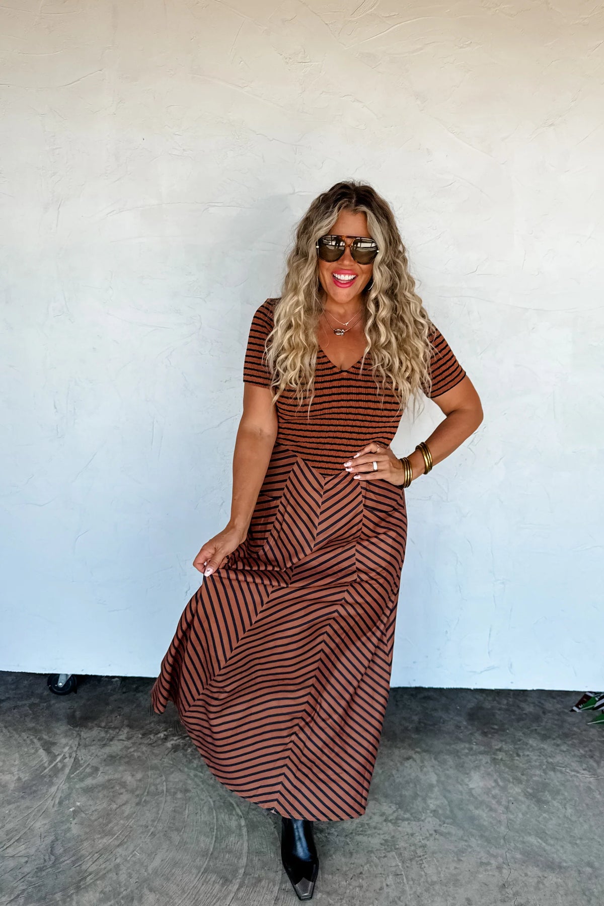 PREORDER: Calista Stripe Dress