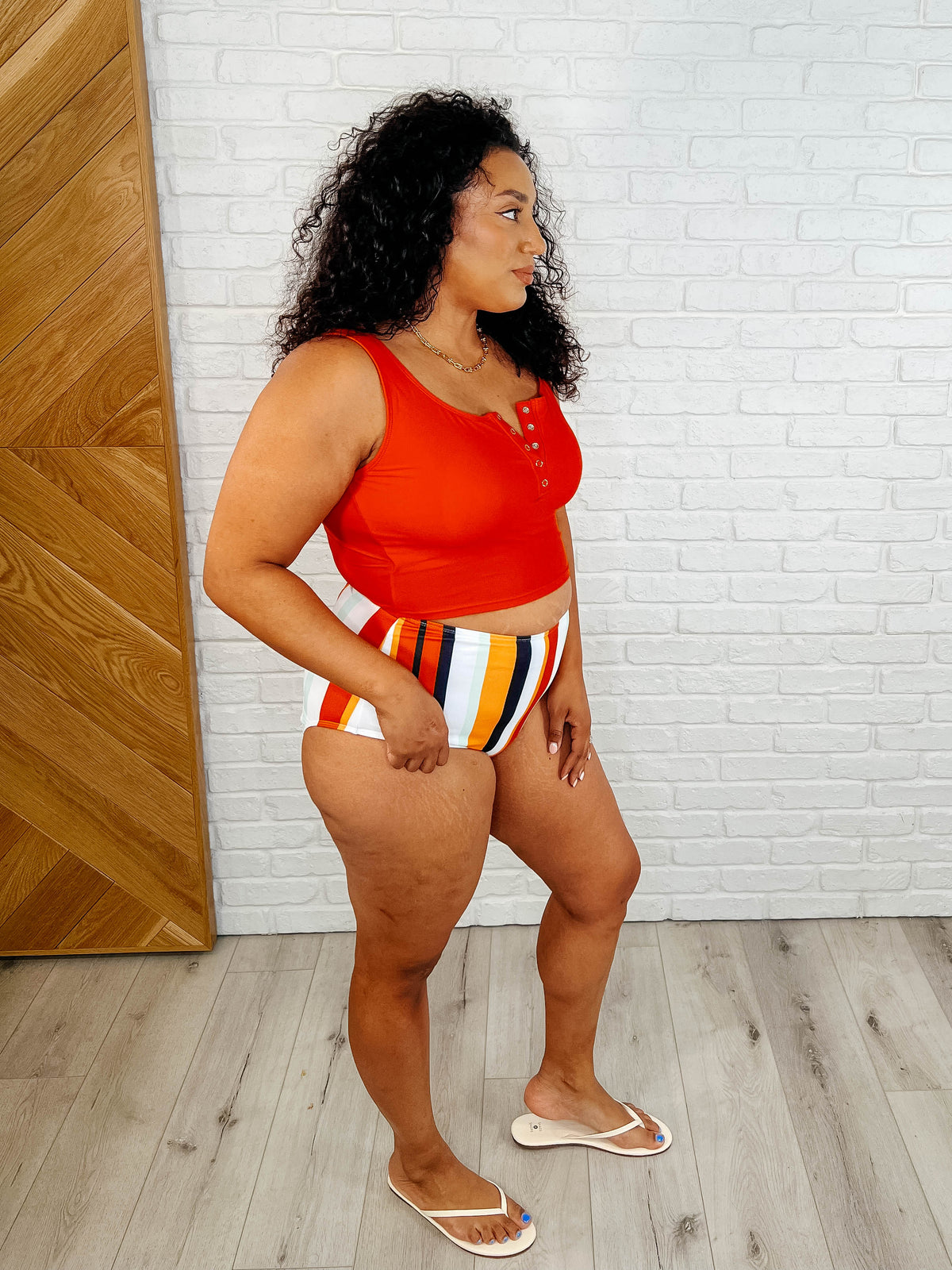 Bermuda Stripe Bottoms in Red - 3/11/2025