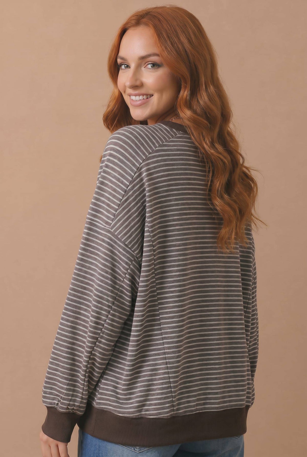 Leafy Breeze Relaxed Sweater Top - 10/23/2026
