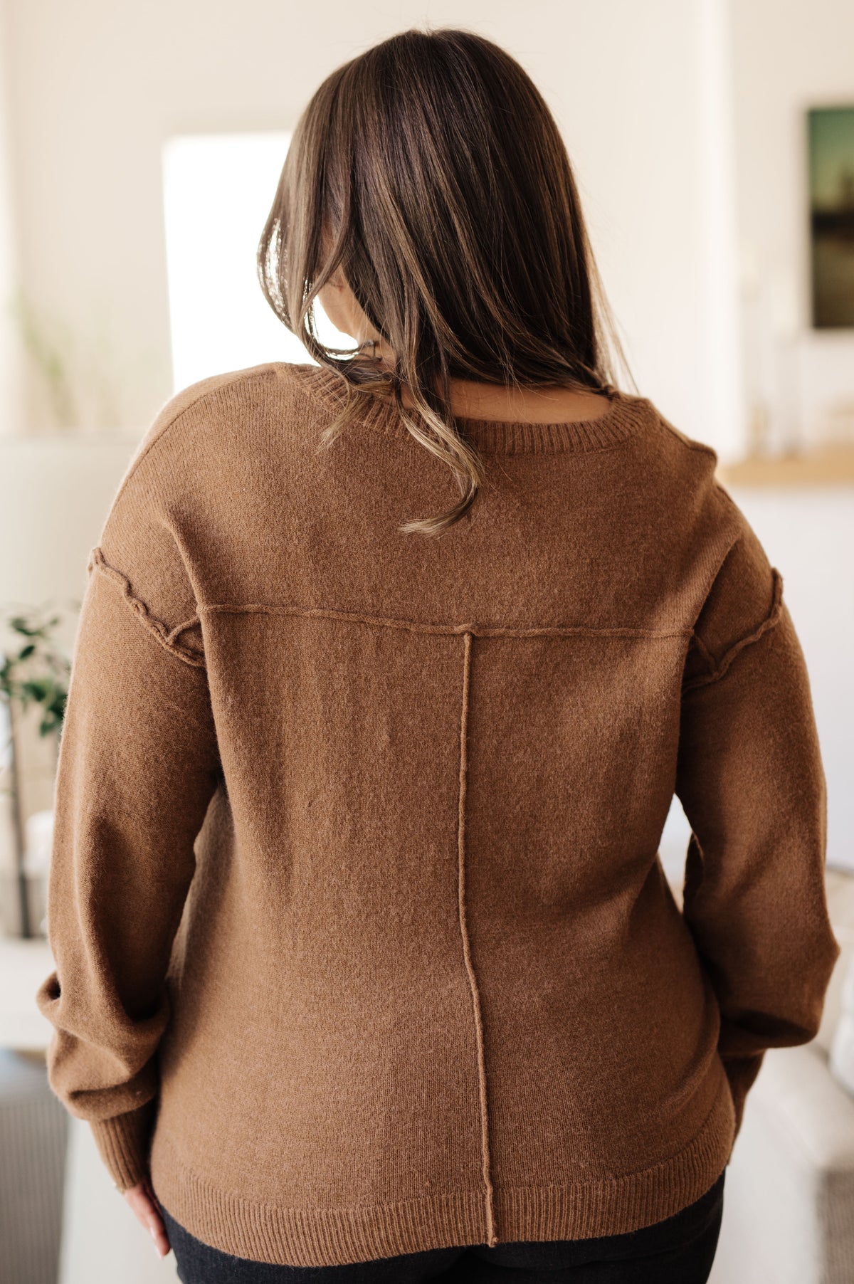 Back to Life V-Neck Sweater in Mocha - 11/13/2025