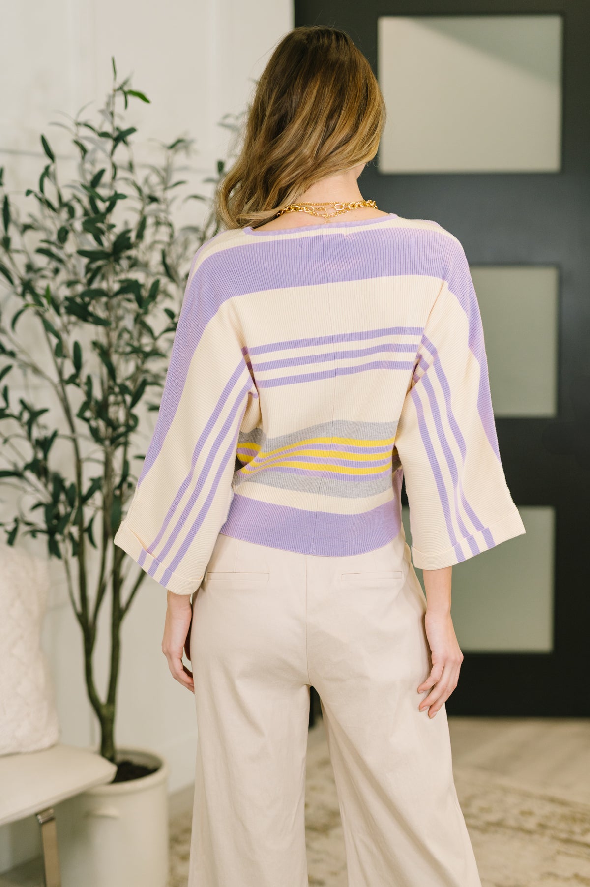 Barely Justified Striped Dolman Sleeve Top - 3/2/2026