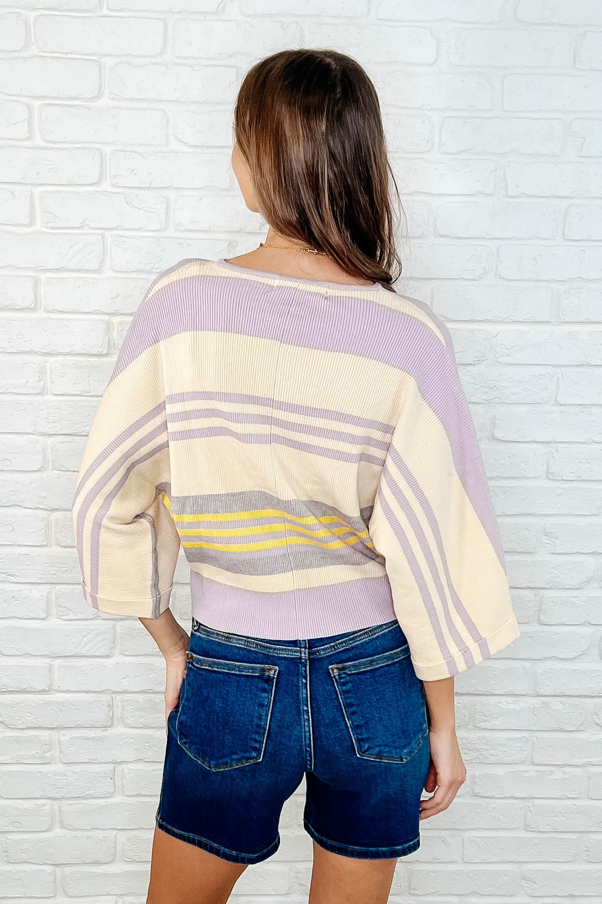 Barely Justified Striped Dolman Sleeve Top - 3/25/2025