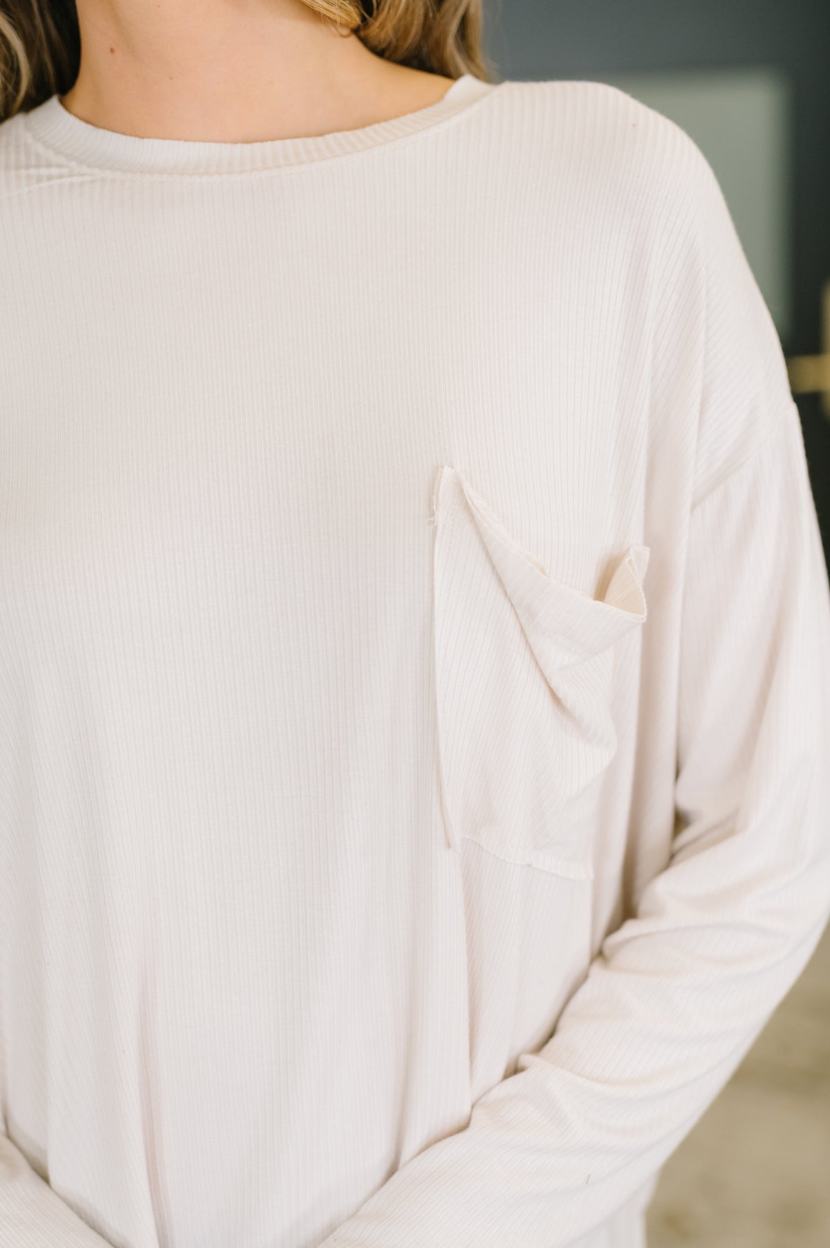 Base Level Comfort Relaxed Top in Off White - 11/6/2026