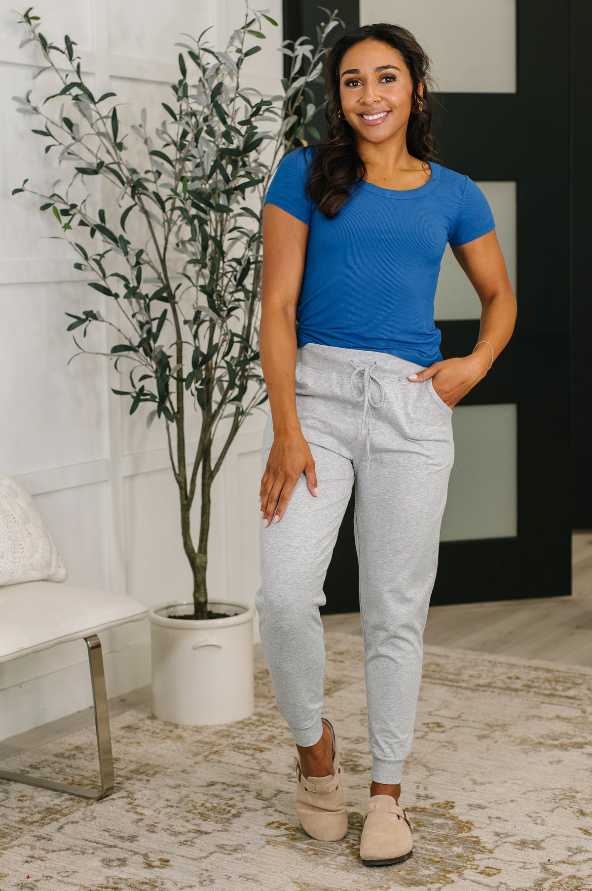 Basically A Part of Me Scoop Necked Tee in Classic Blue - 4/17/2026