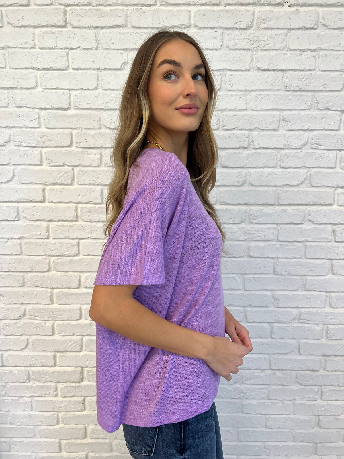 Basically Flowing Dolman Sleeve Top in B Lavender - 2/10/2025