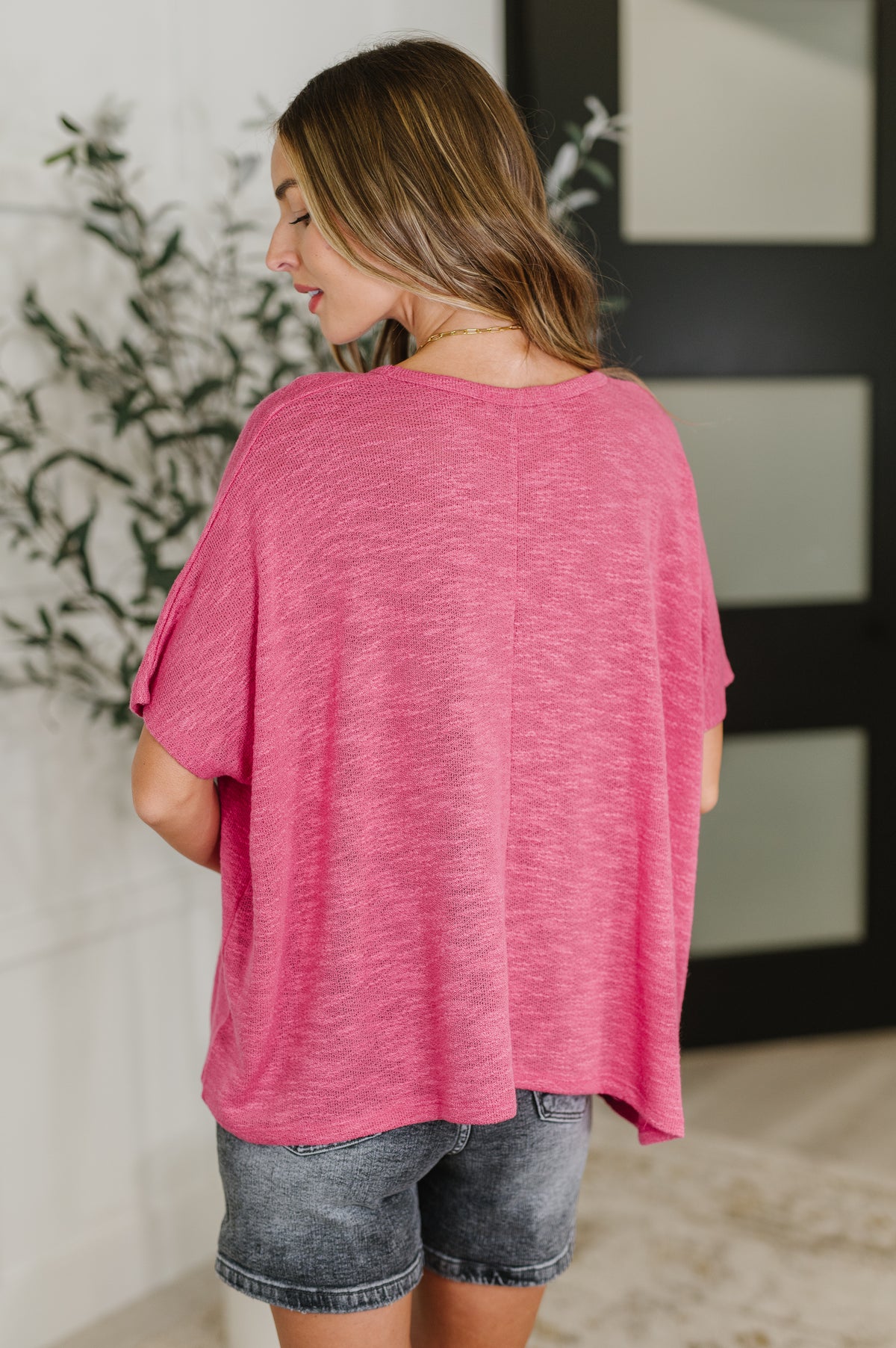 Basically Flowing Dolman Sleeve Top in Hot Pink - 6/23/2025