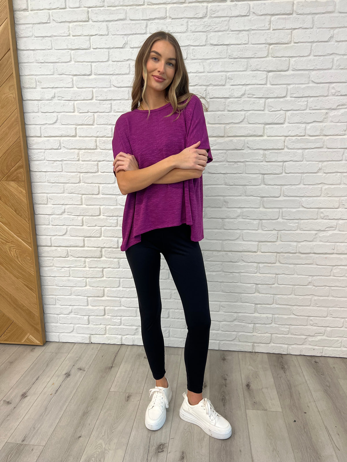 Basically Flowing Dolman Sleeve Top in Lt Plum - 2/10/2025