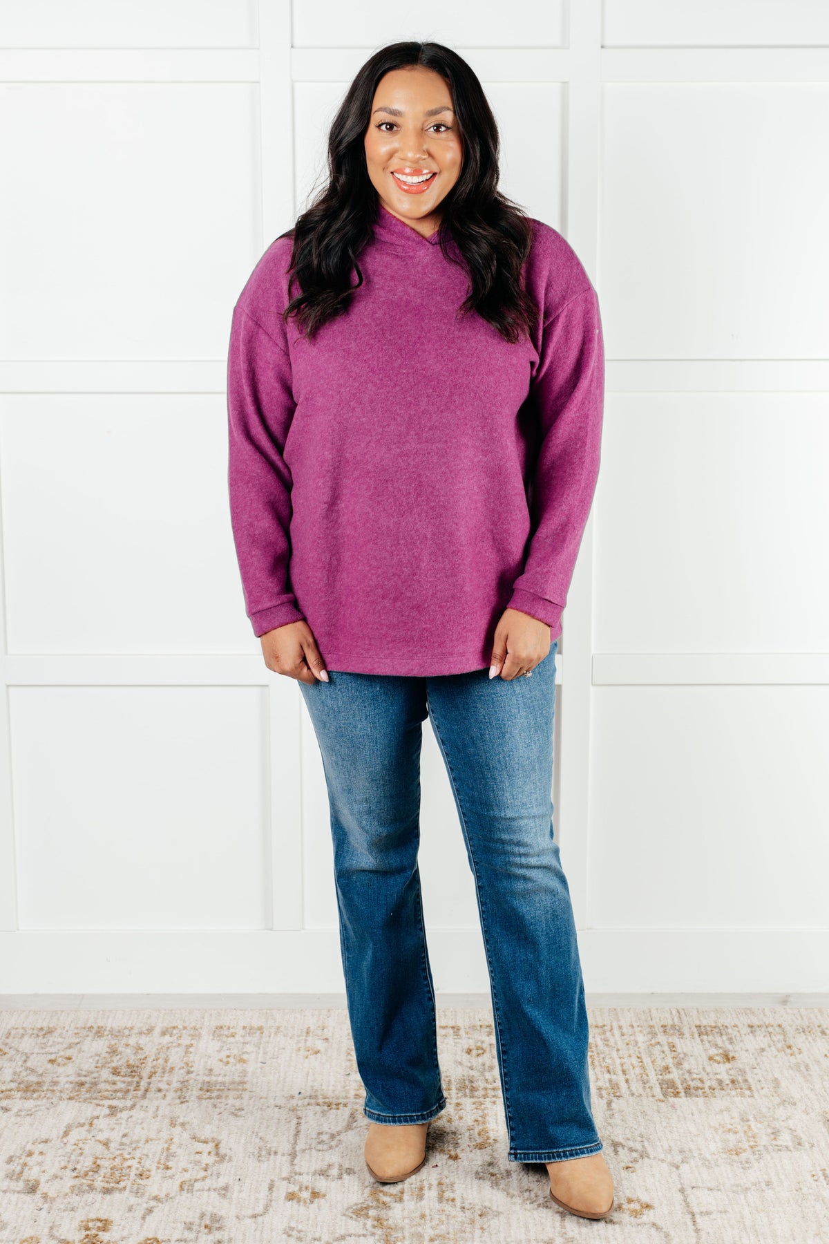 Basically My Favorite Hooded Pullover in Light Plum - 1/15/2025