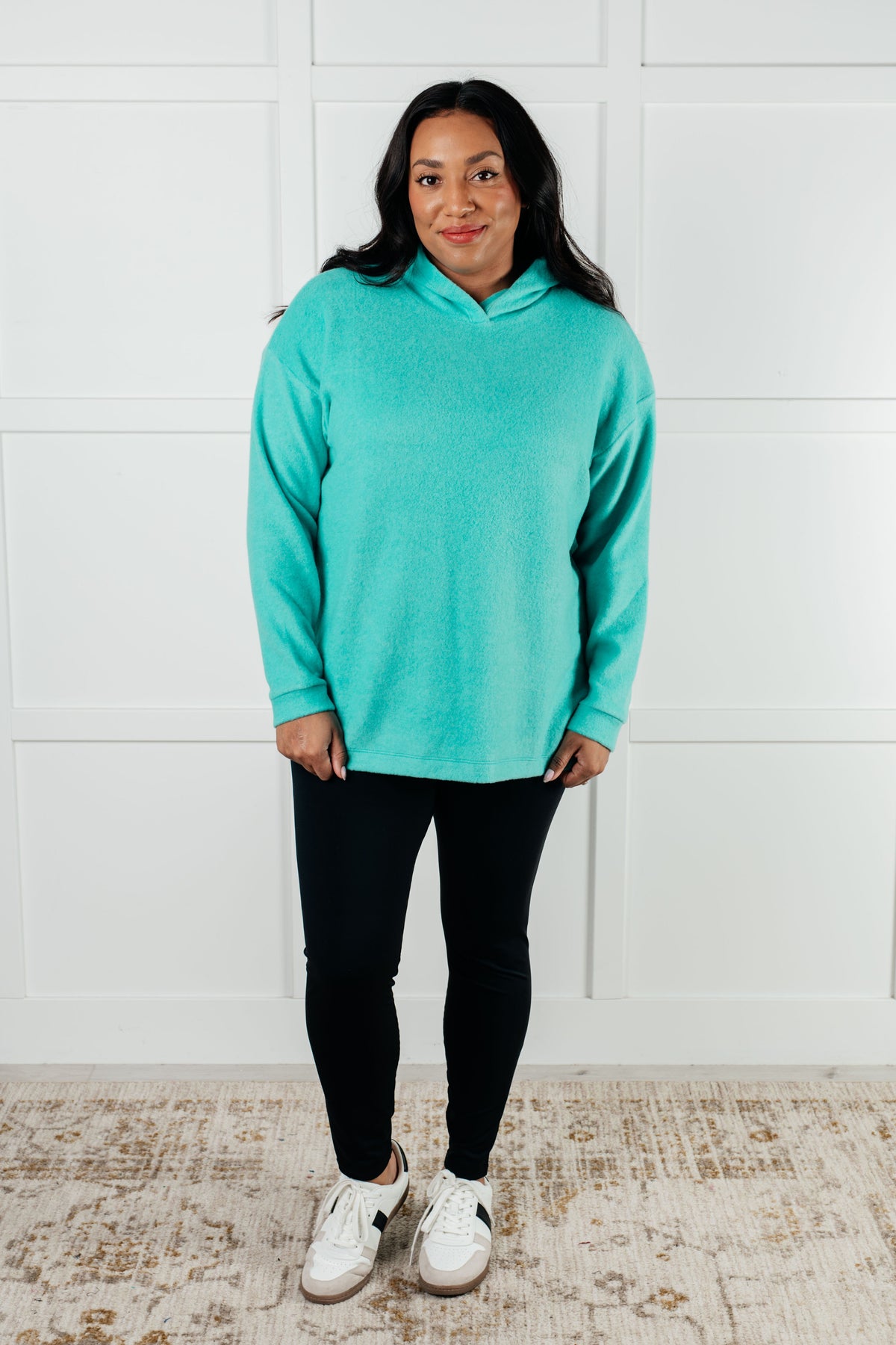 Basically My Favorite Hooded Pullover in Turquoise - 1/15/2025