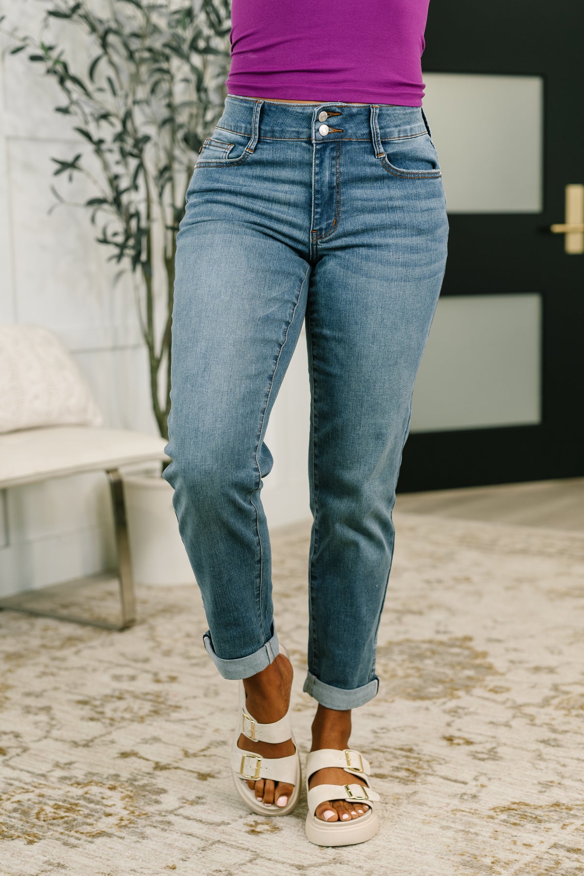 Becky Mid Rise Cool Denim Boyfriend  Jean - 6/10/2026