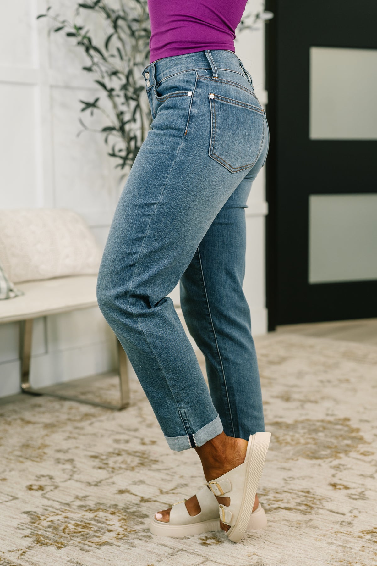 Becky Mid Rise Cool Denim Boyfriend  Jean - 6/10/2026