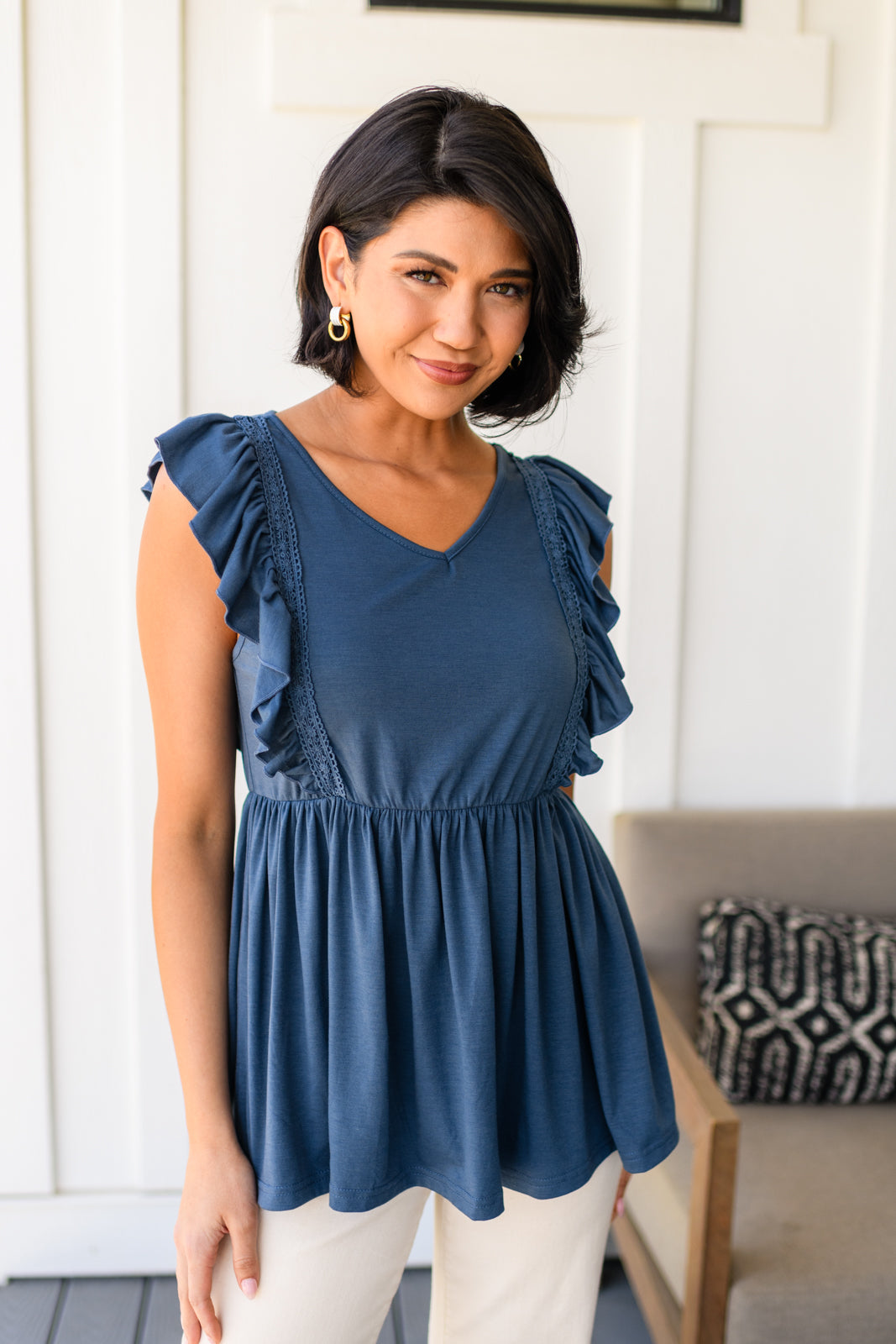 Before Now Ruffled Babydoll Top - 5/22/2024
