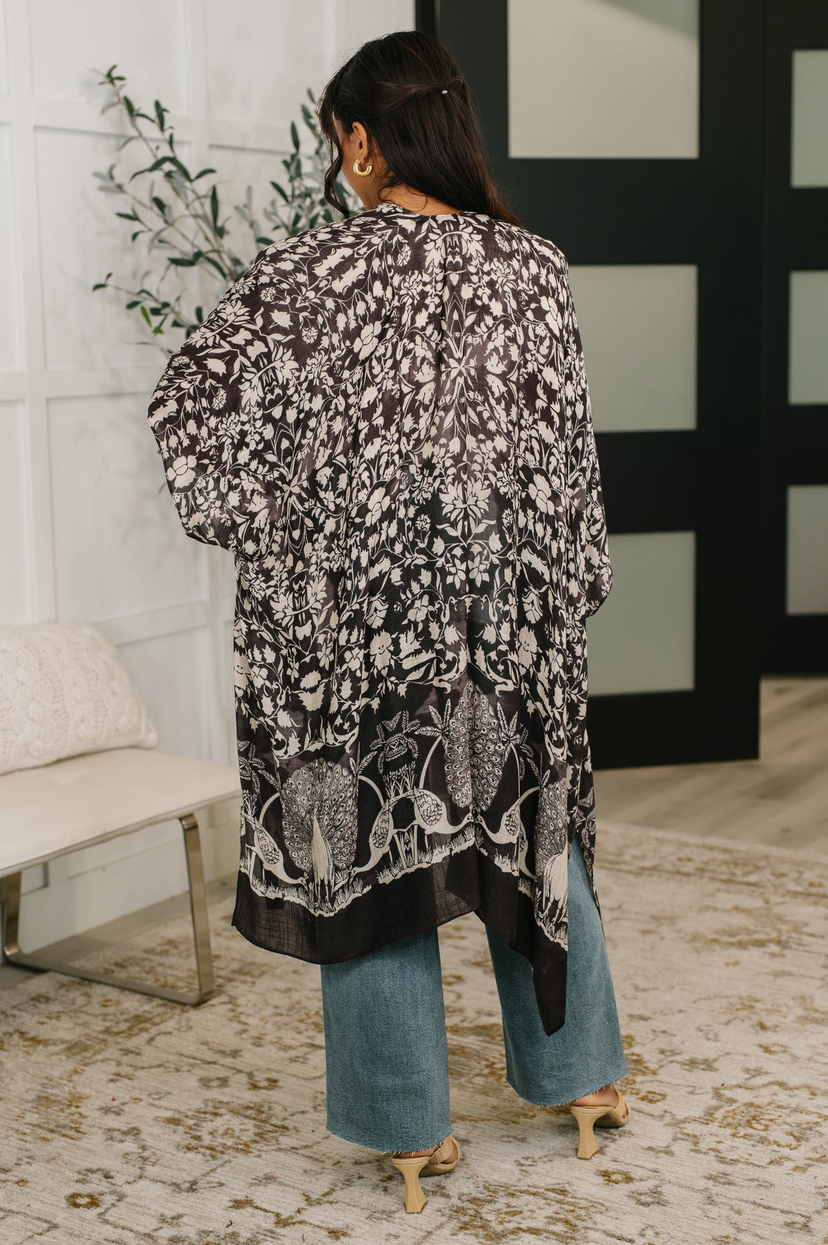 Bella Vida Open Front Floral Print Kimono - 4/17/2026