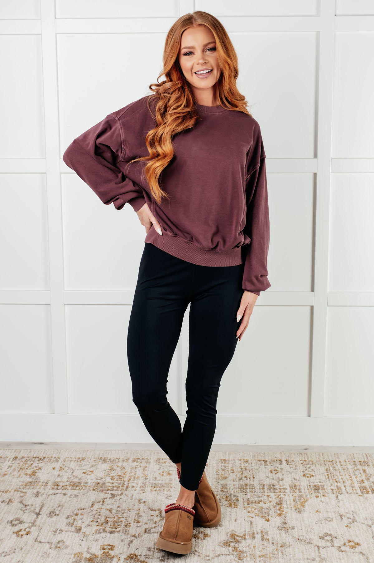 Beyond the Basics Pullover in Eggplant - 1/8/2025