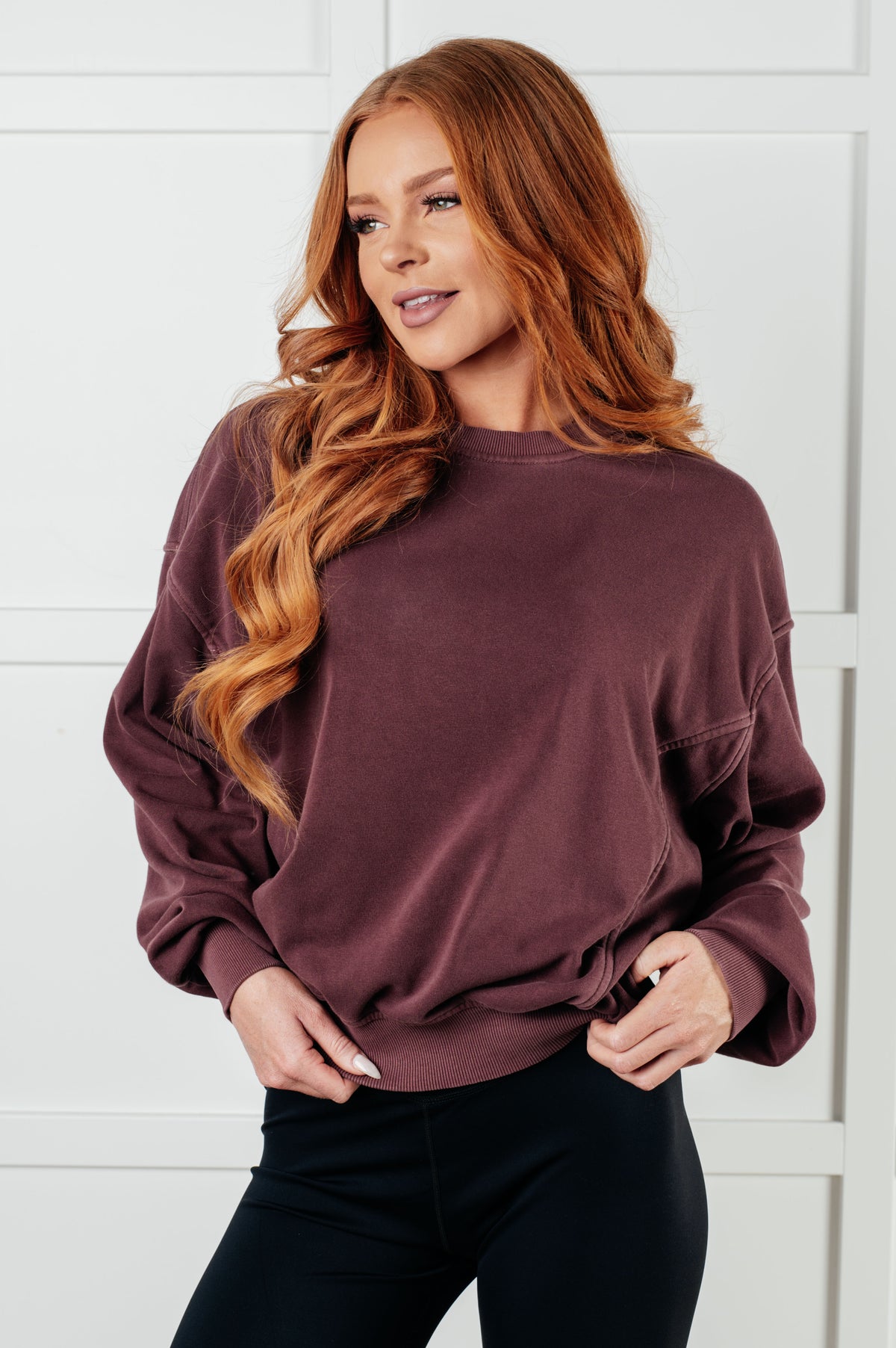 Beyond the Basics Pullover in Eggplant - 1/8/2025