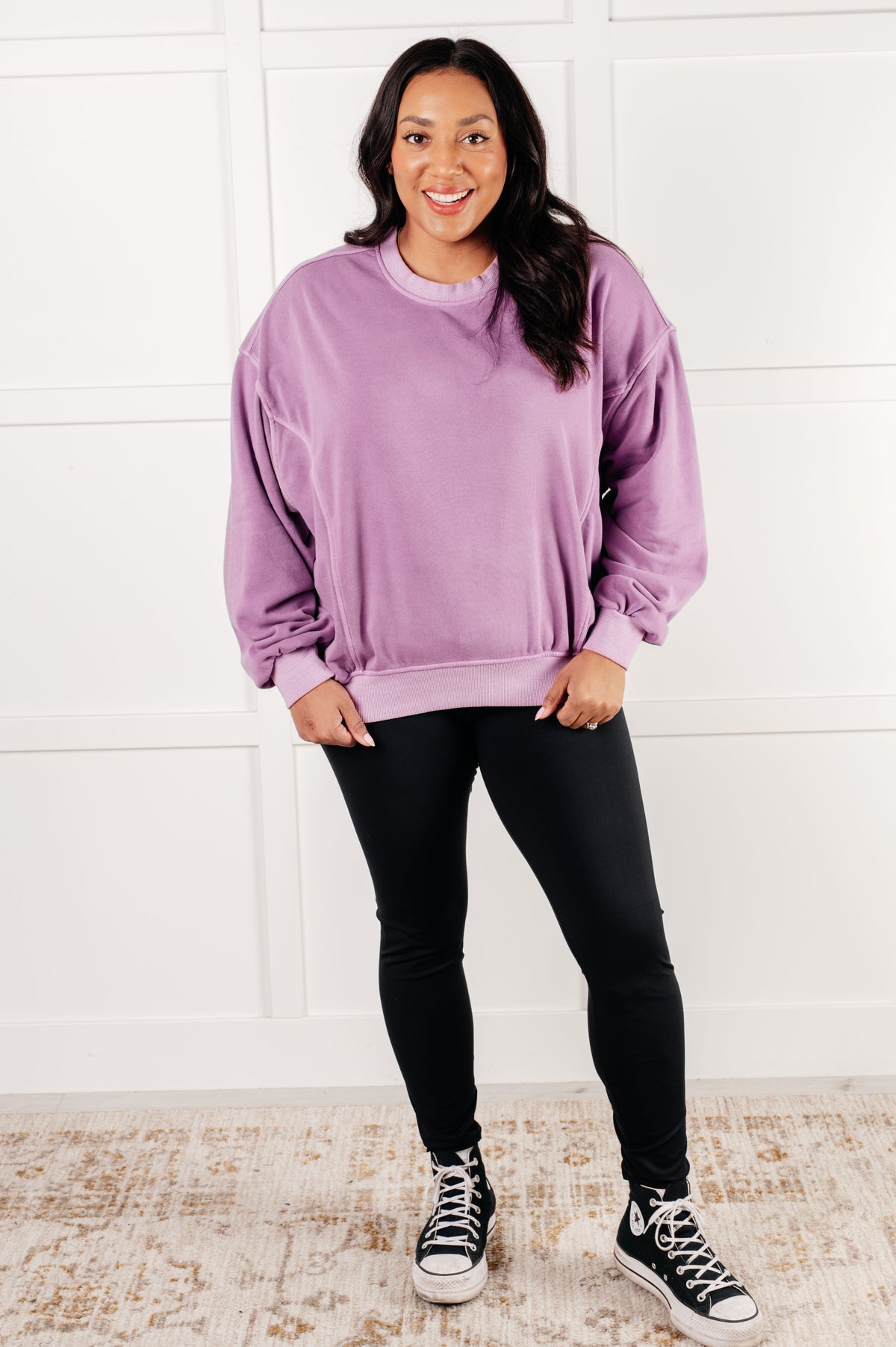 Beyond the Basics Pullover in Violet - 1/8/2025