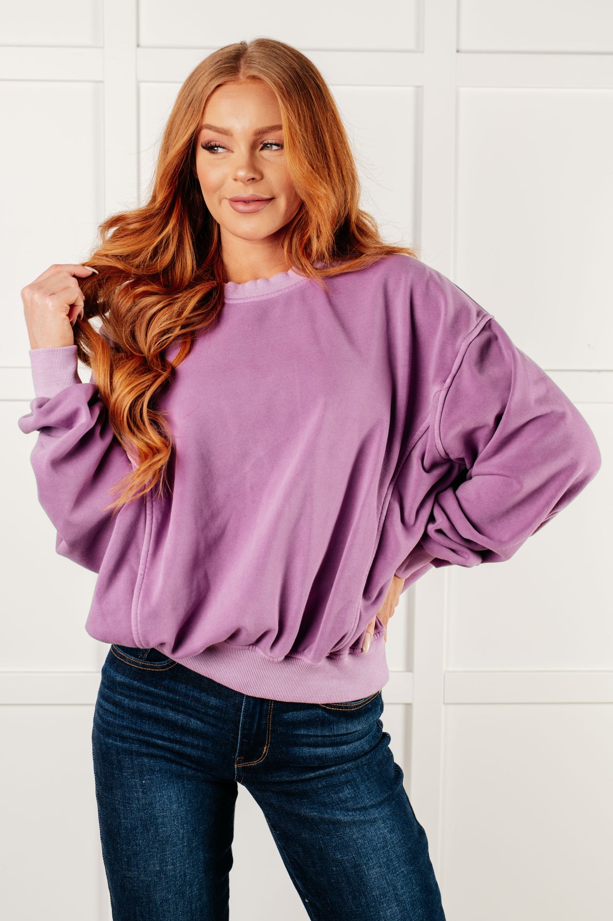 Beyond the Basics Pullover in Violet - 1/8/2025