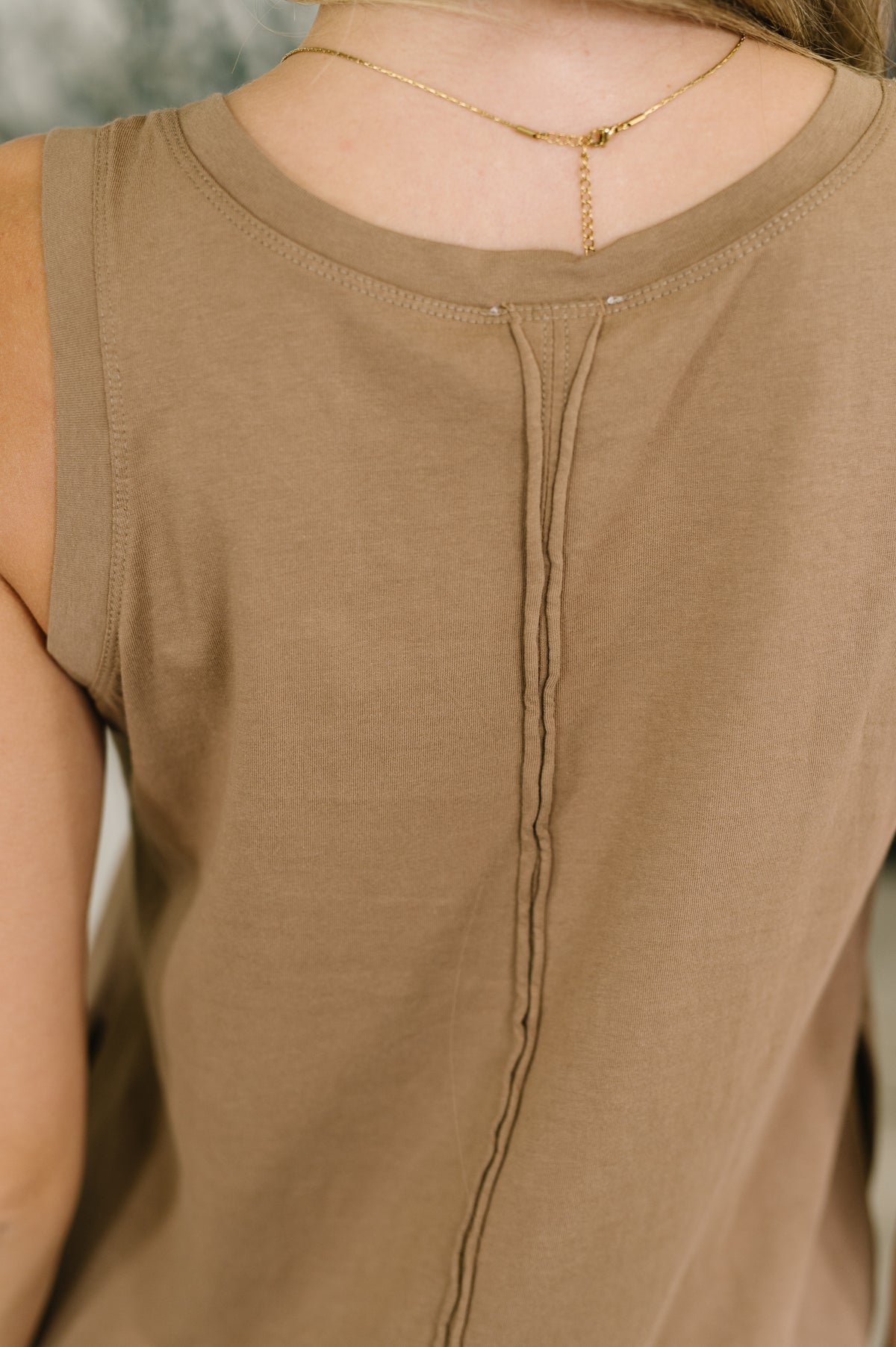 Blank Slate Scoop Neck Tank Dress in Mocha - 9/11/2026