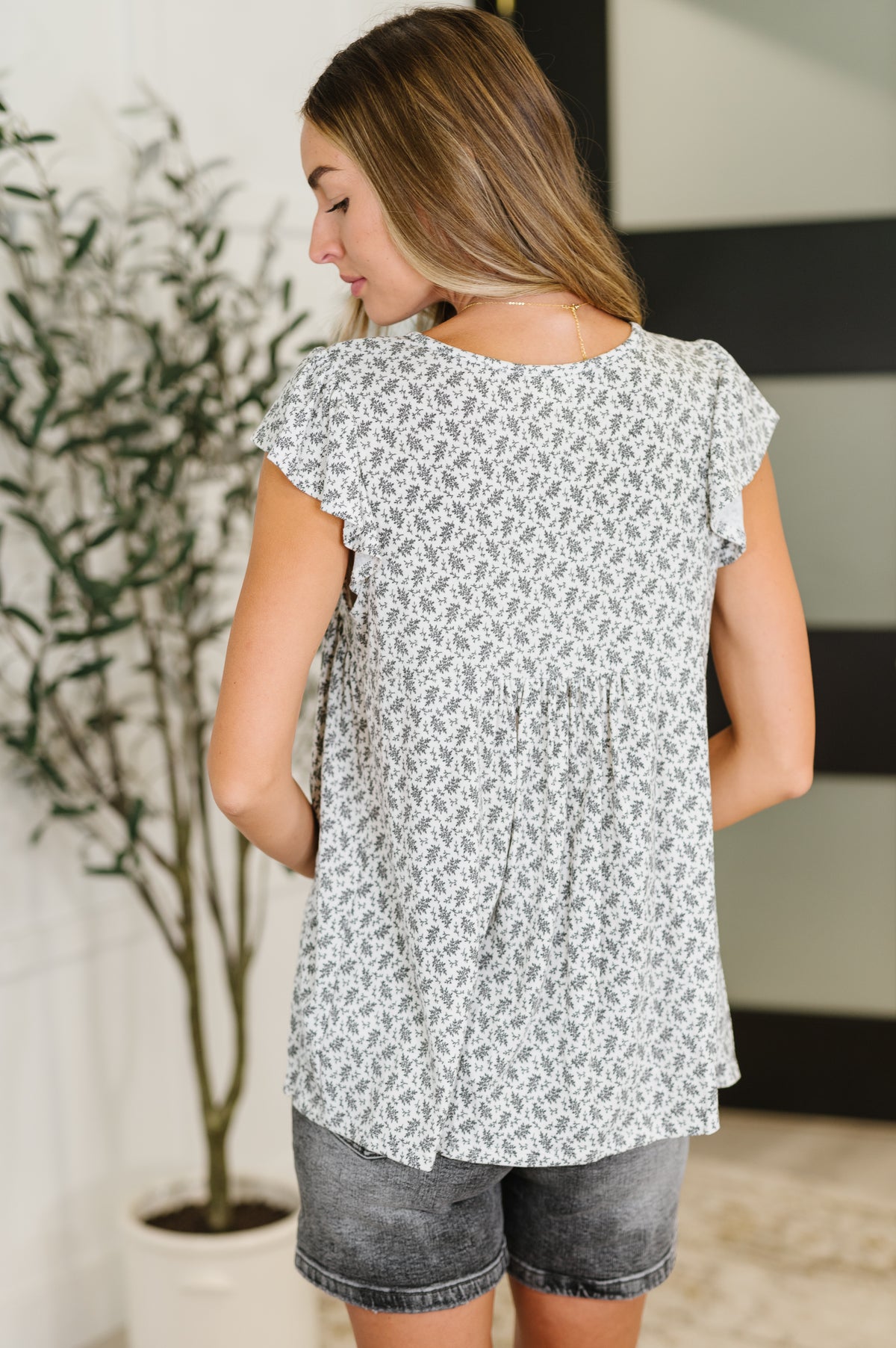Bloom Service V-Neck Blouse in Ivory - 7/11/2025 NEW
