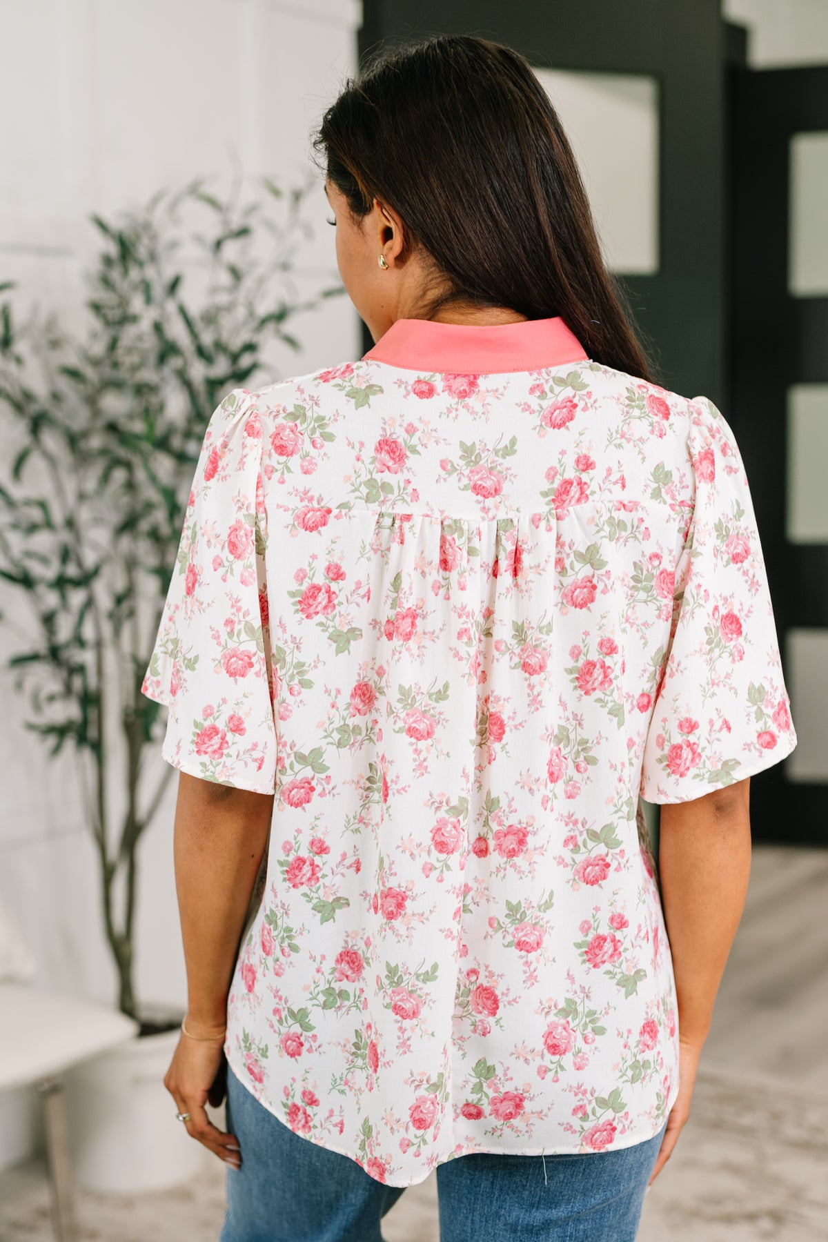 Blooming Season Split Neck Floral Blouse - 6/26/2026