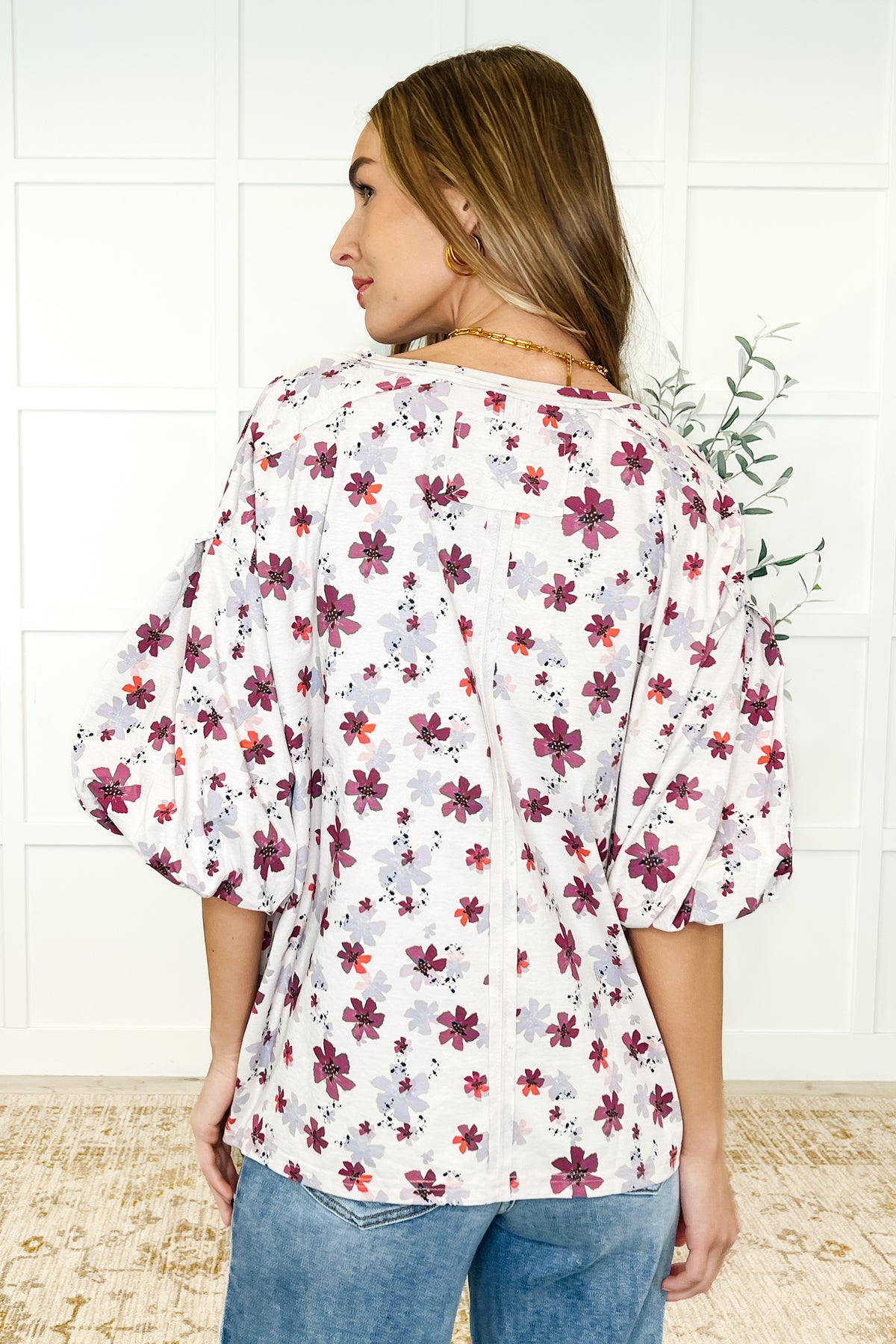 Blossom Breeze Balloon Sleeve Blouse - 5/2/2025