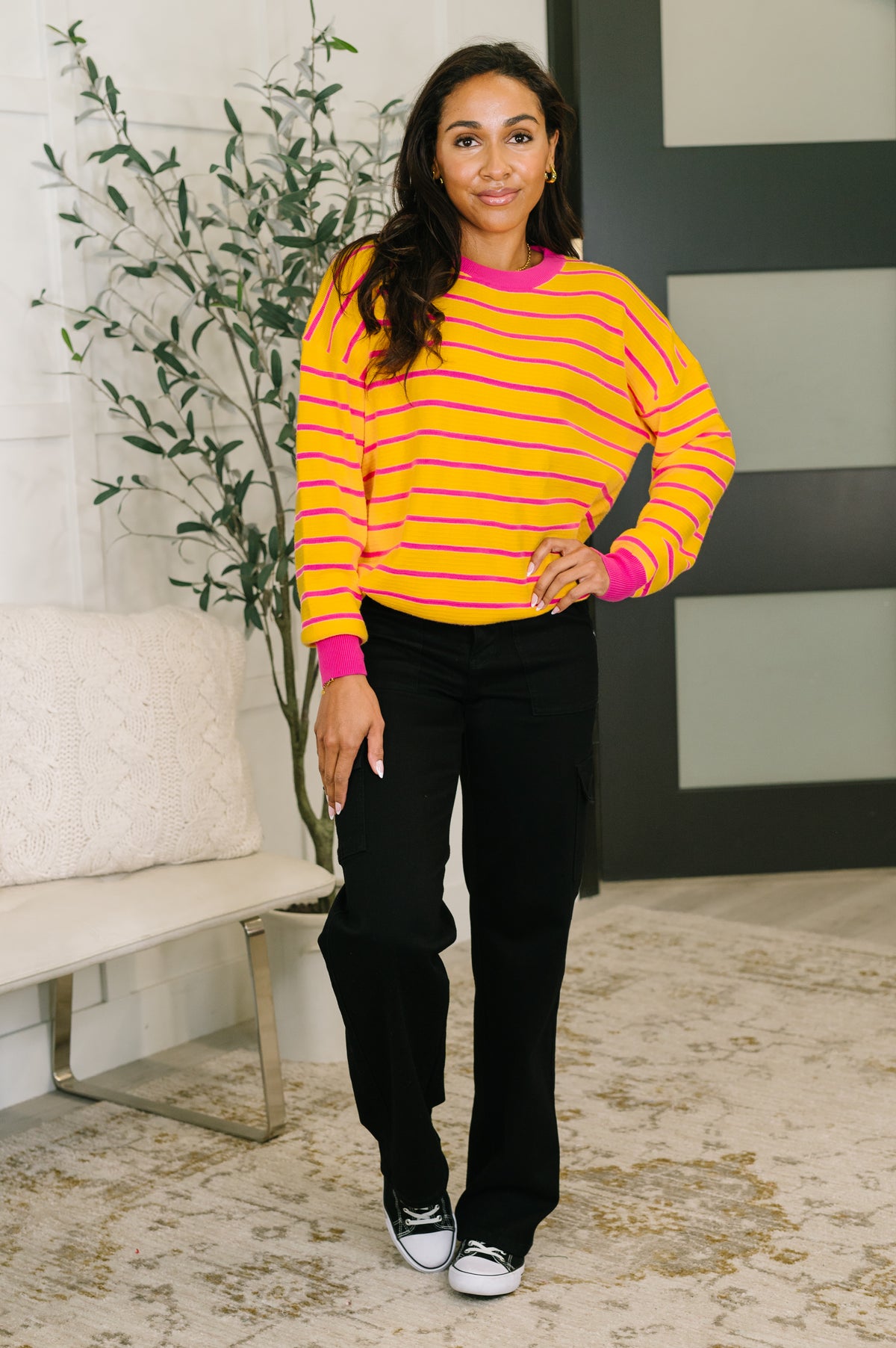 Bold Comfort Contrast Drop Shoulder Pullover - 2/6/2026