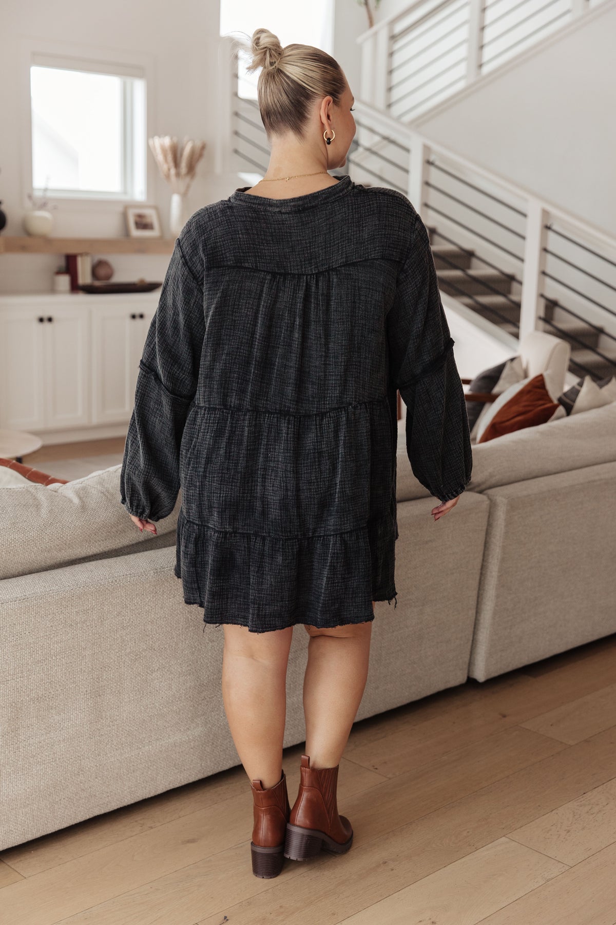 Borrowed Time Mineral Wash V-Neck Dress - 11/6/2025