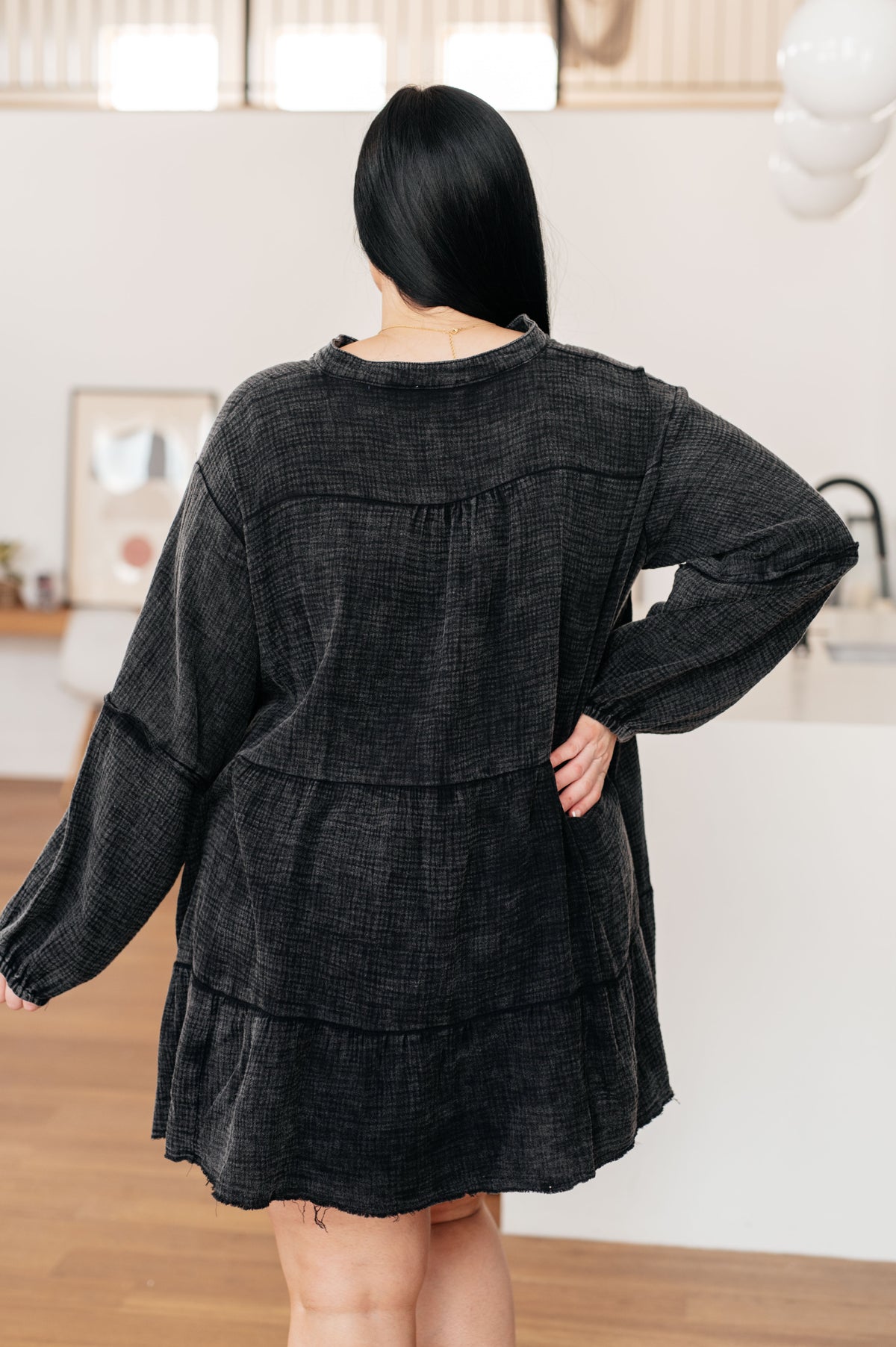 Borrowed Time Mineral Wash V-Neck Dress - 11/6/2025