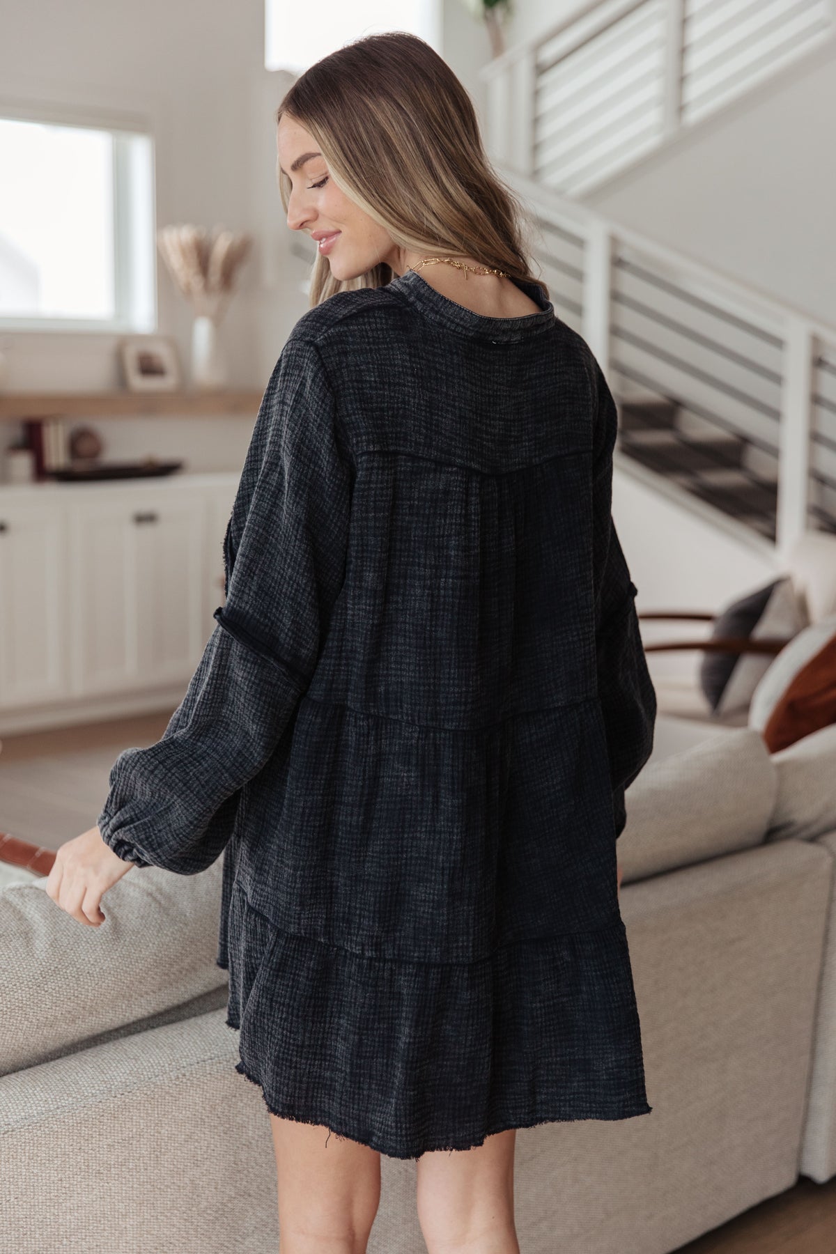 Borrowed Time Mineral Wash V-Neck Dress - 11/6/2025