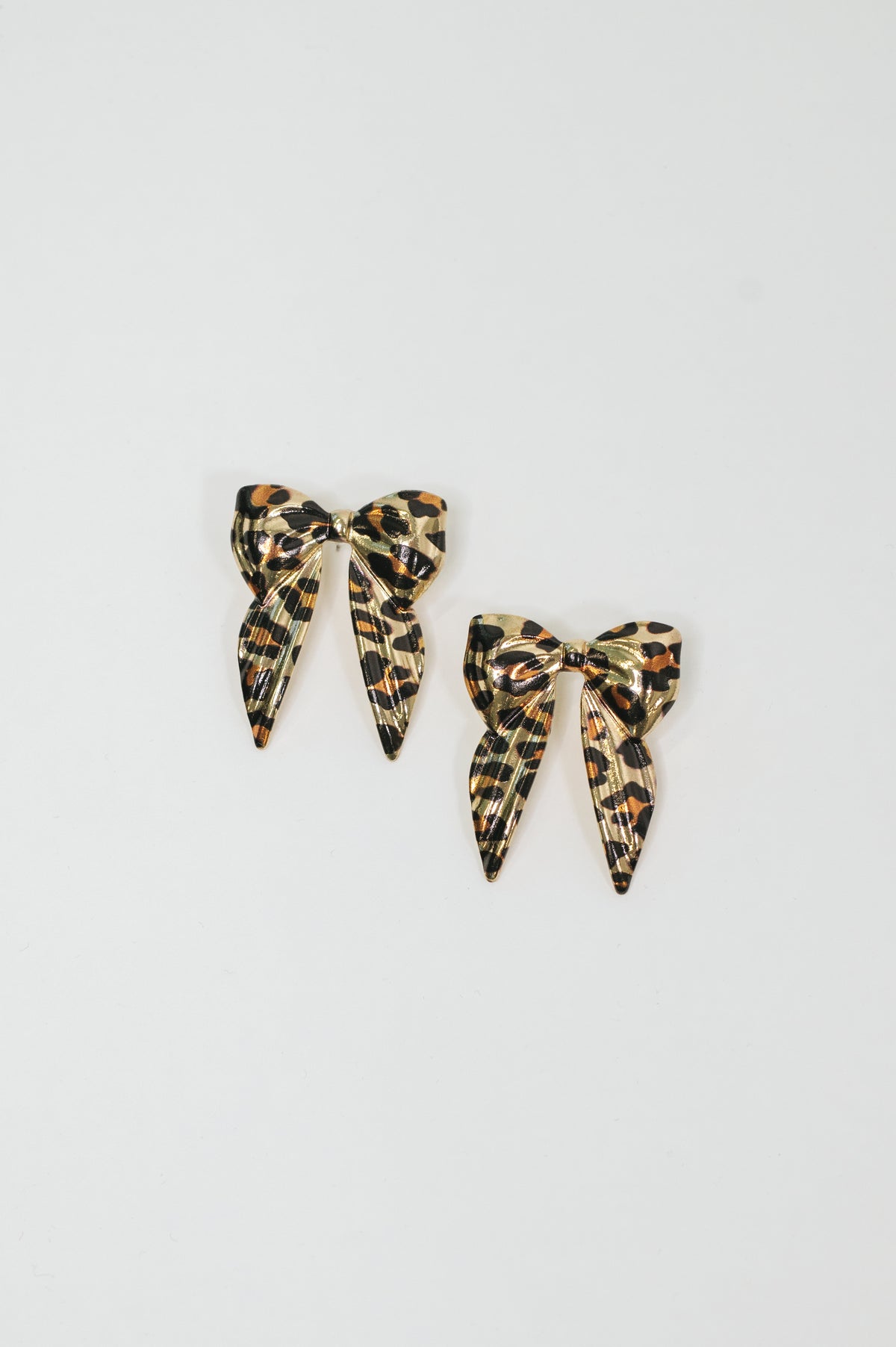 Bow'd & Bold Leopard Print Bow Earrings - 10/9/2026