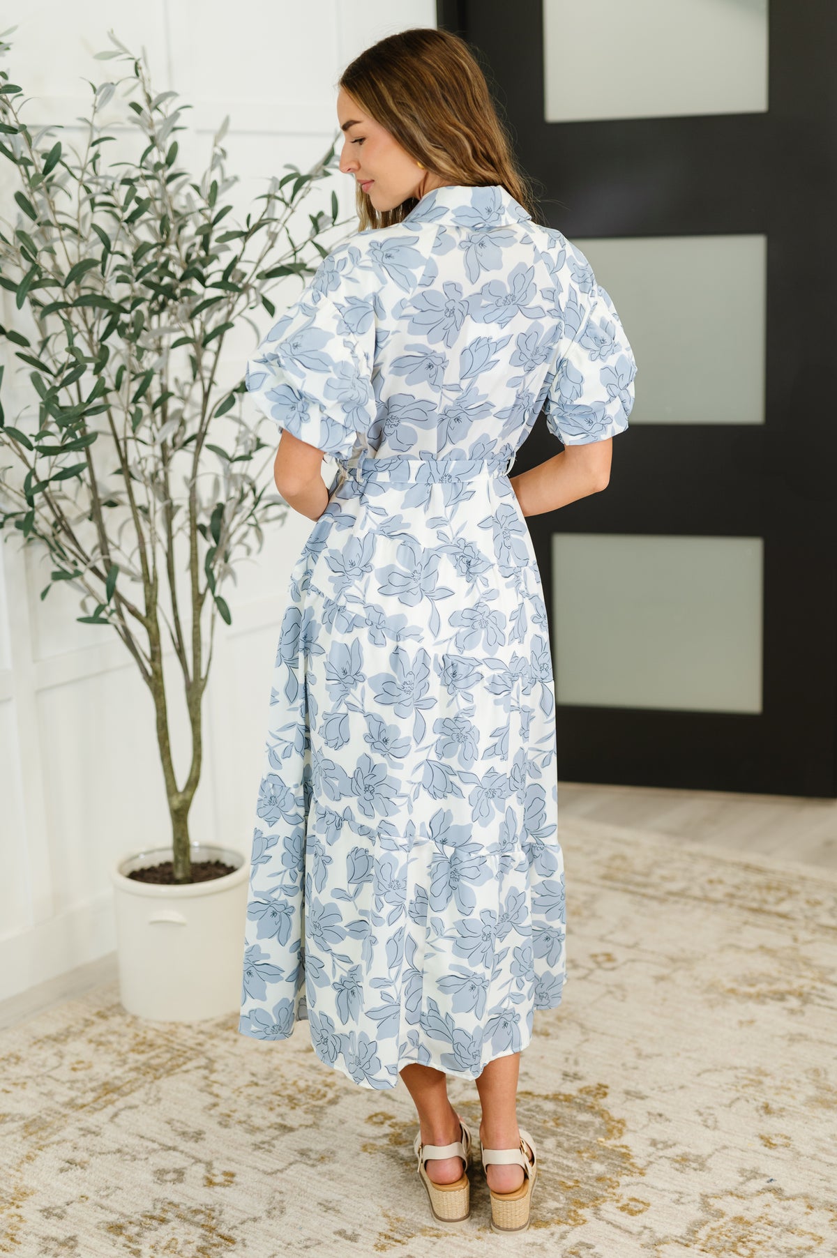 Budding Romance Collared Button-Down Dress - 6/6/2025 NEW