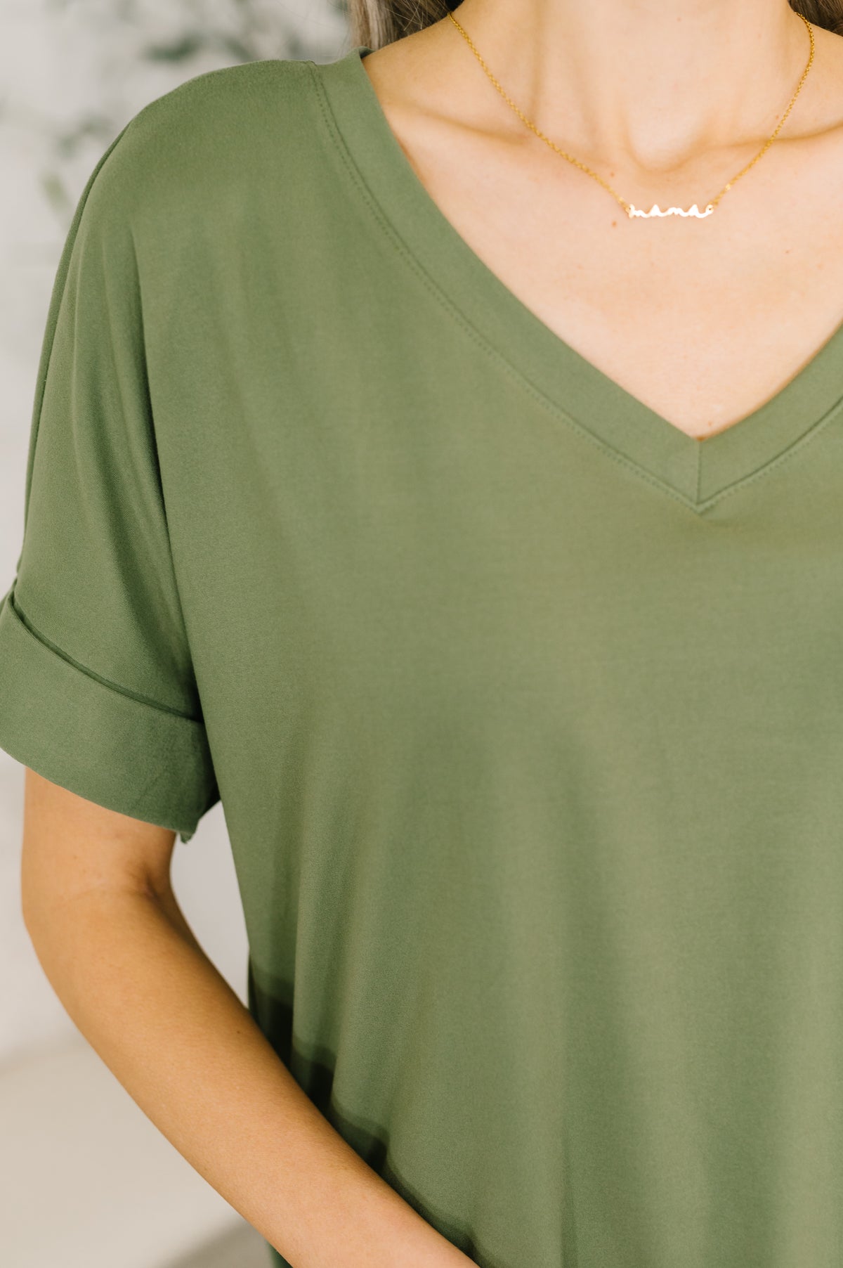 Buttery Soft V-Neck Bike Short Set in Light Olive - 3/25/2026