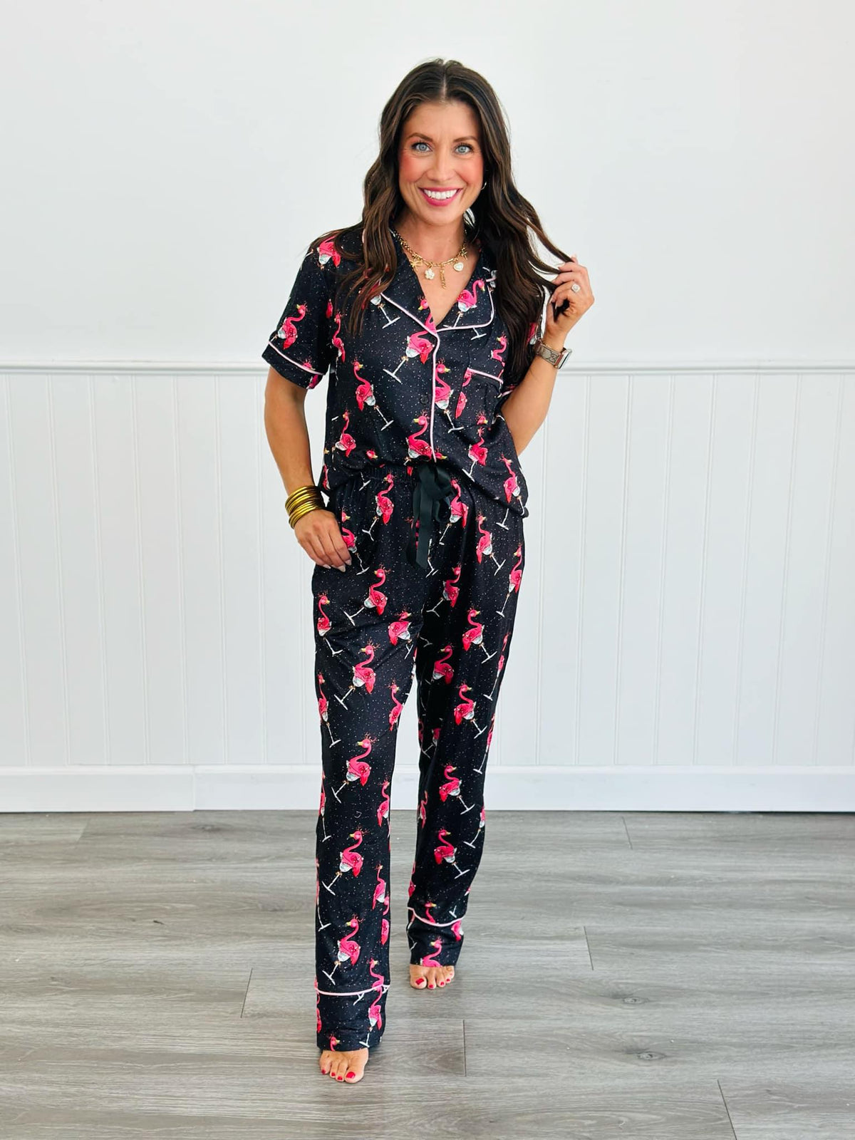 PREORDER: Button Front Pajama Set in Five Prints