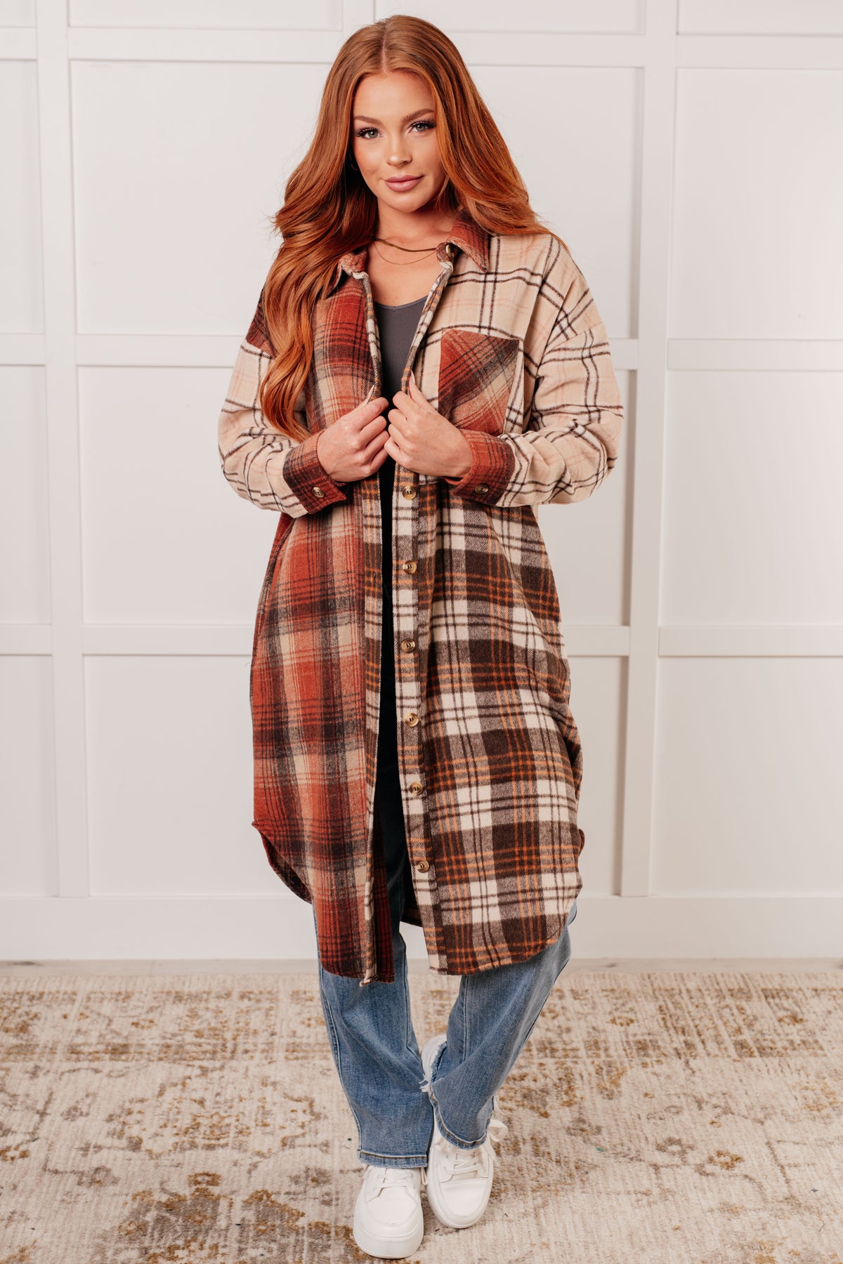 Cabin Fever Flannel Plaid Oversized Shacket - 11/5/2024