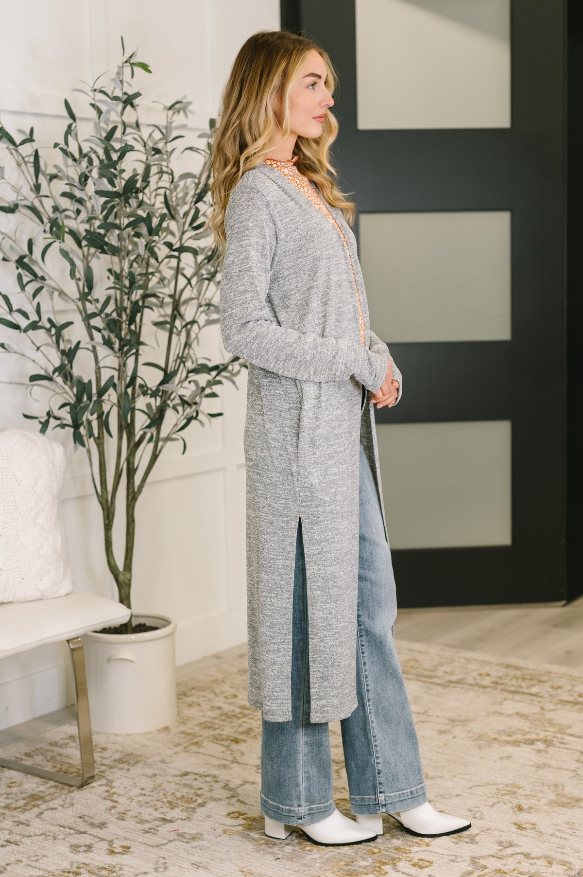 Call Me Wonderful Longline Cardigan in Grey - 12/1/2025