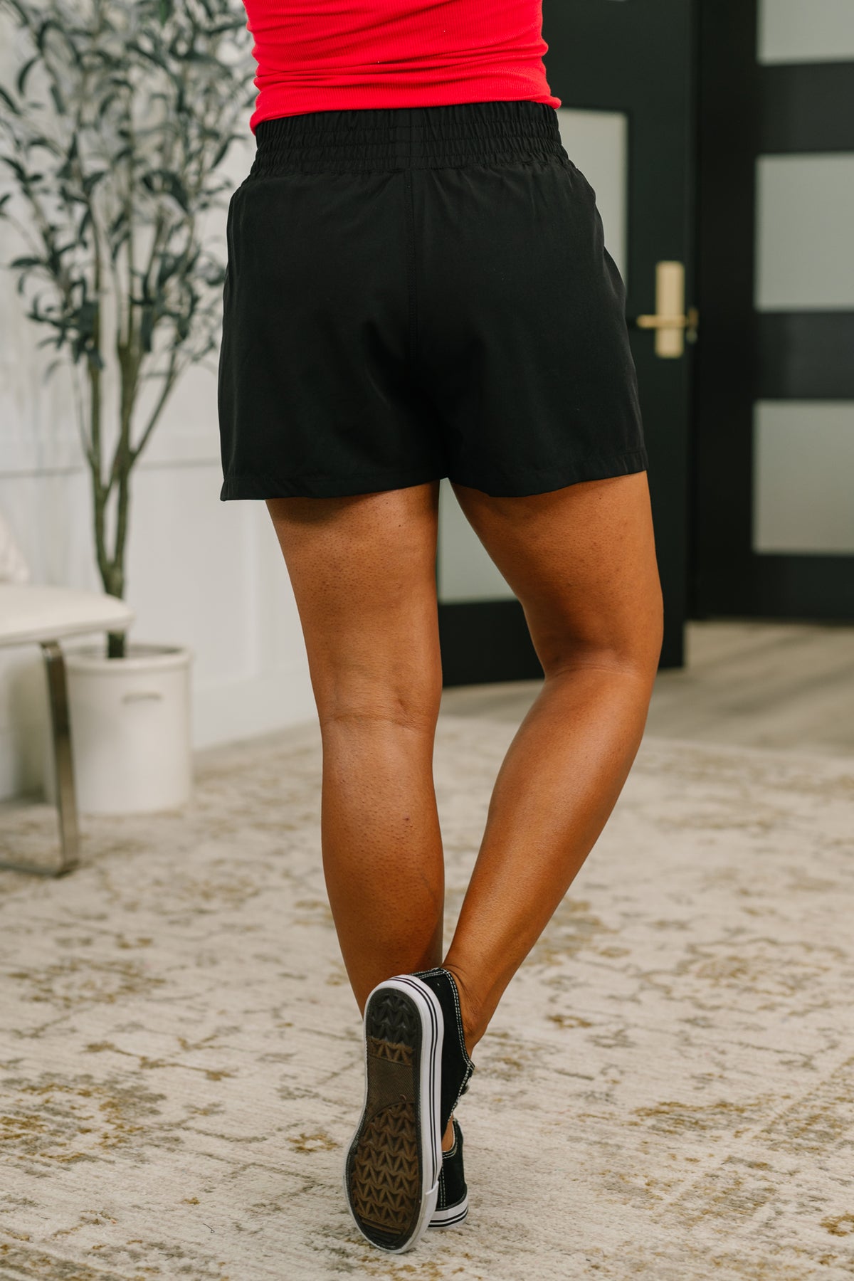 Call it What you Wanna Drawstring Skort in Black - 6/30/2026