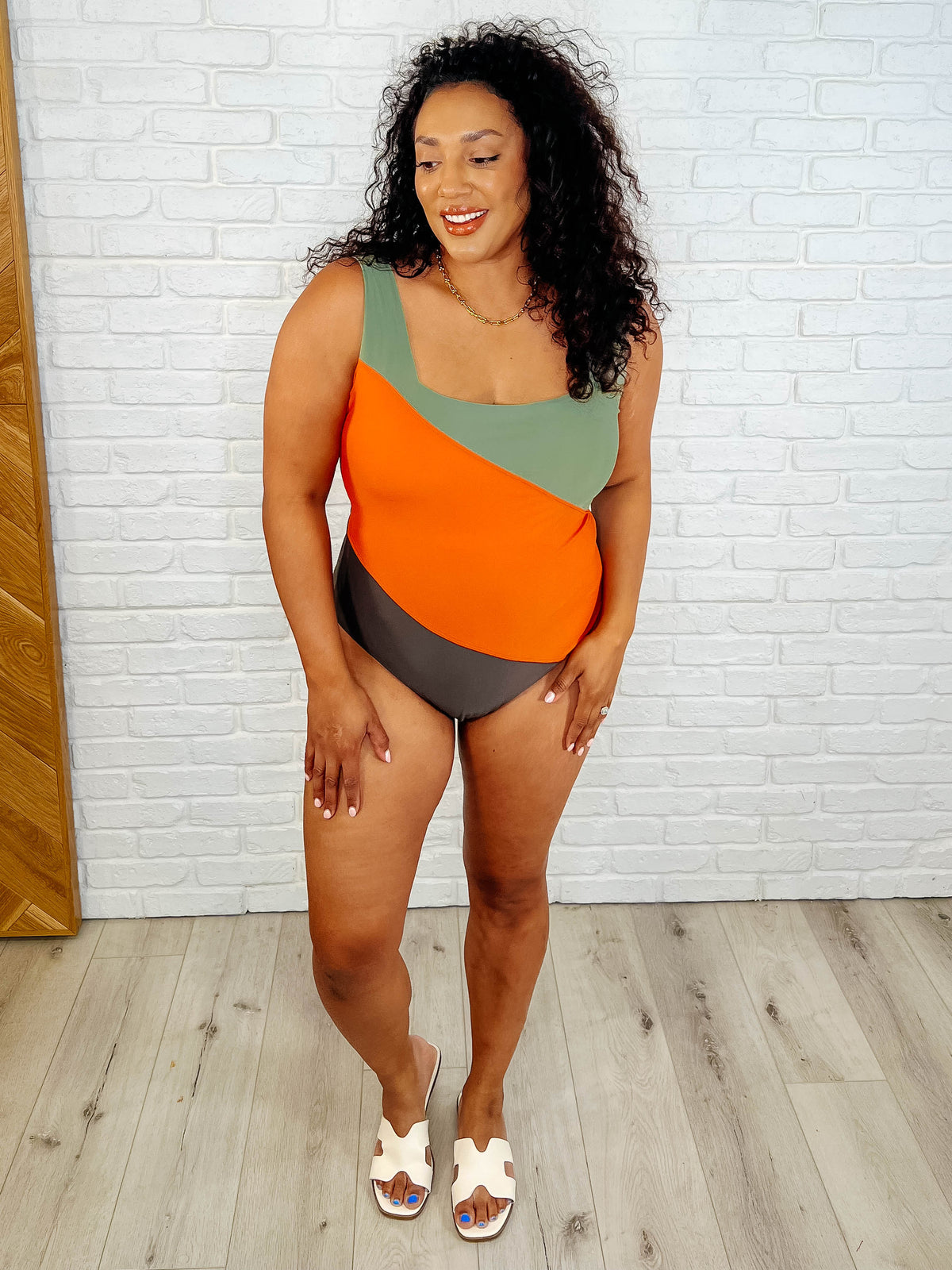 Cape Town Asymmetrical Stripe Swimsuit - 3/11/2025